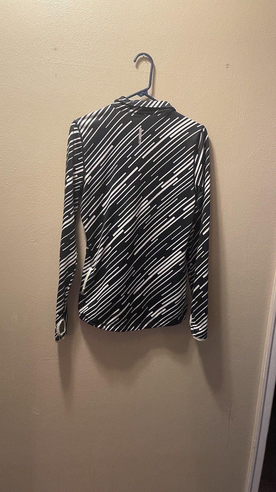 Marika Tek DRY WIK Performance Pullover 1/4 Zip Black White Women’s Size M