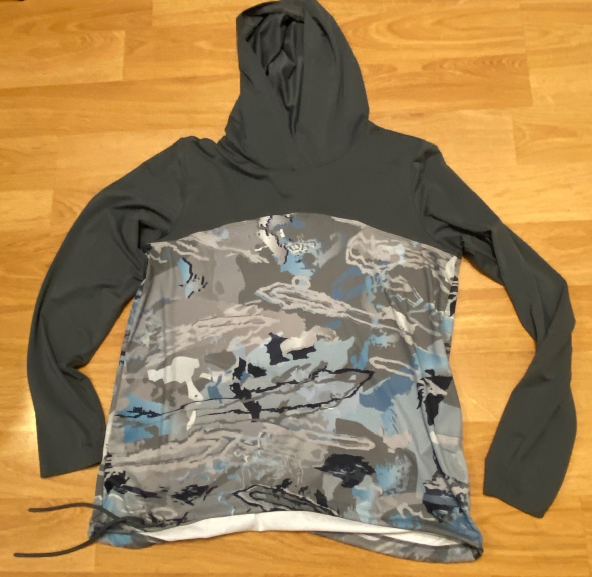 WOMENS UNDER ARMOUR ISO CHILL UPF HOODIE FISHING HIKING SHIRT SIZE L LARGE
