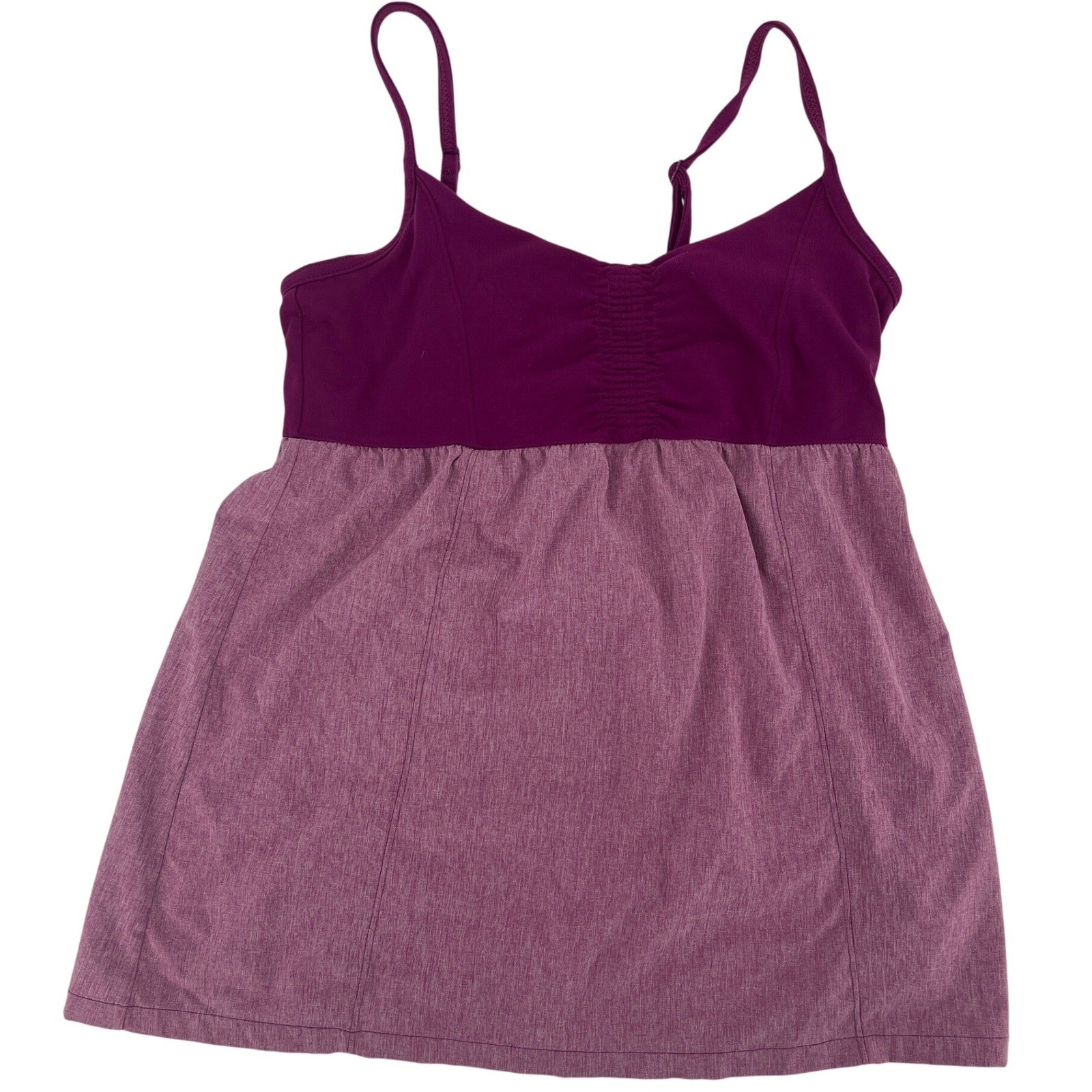 Athleta Top Womens S Purple Excellent Ruched Adjustable Straps Bra