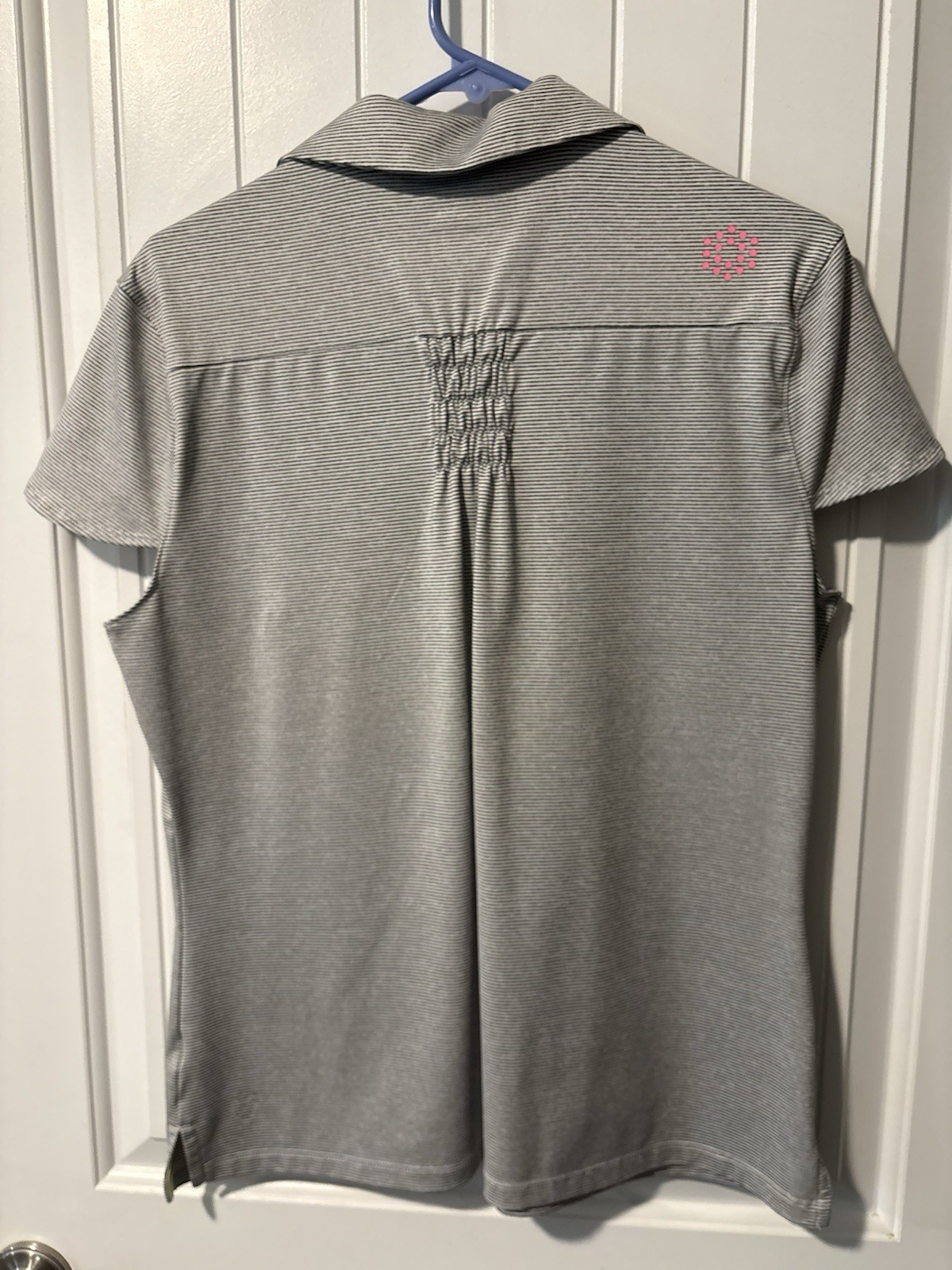 Puma Women’s Large Dry Cell Polo Sport Lifestyle Striped black /gray