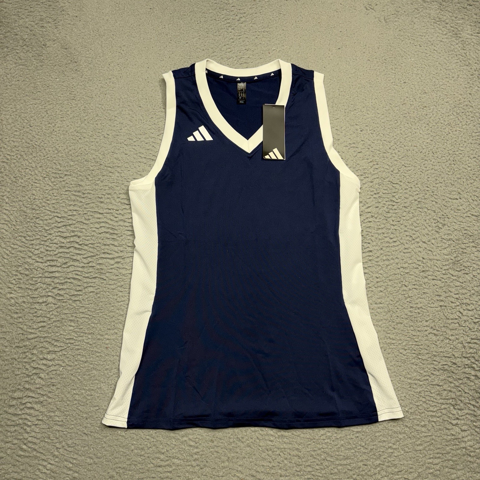 Adidas Quickset Volleyball Jersey Shirt Women’s Small Navy Blue White JX6489