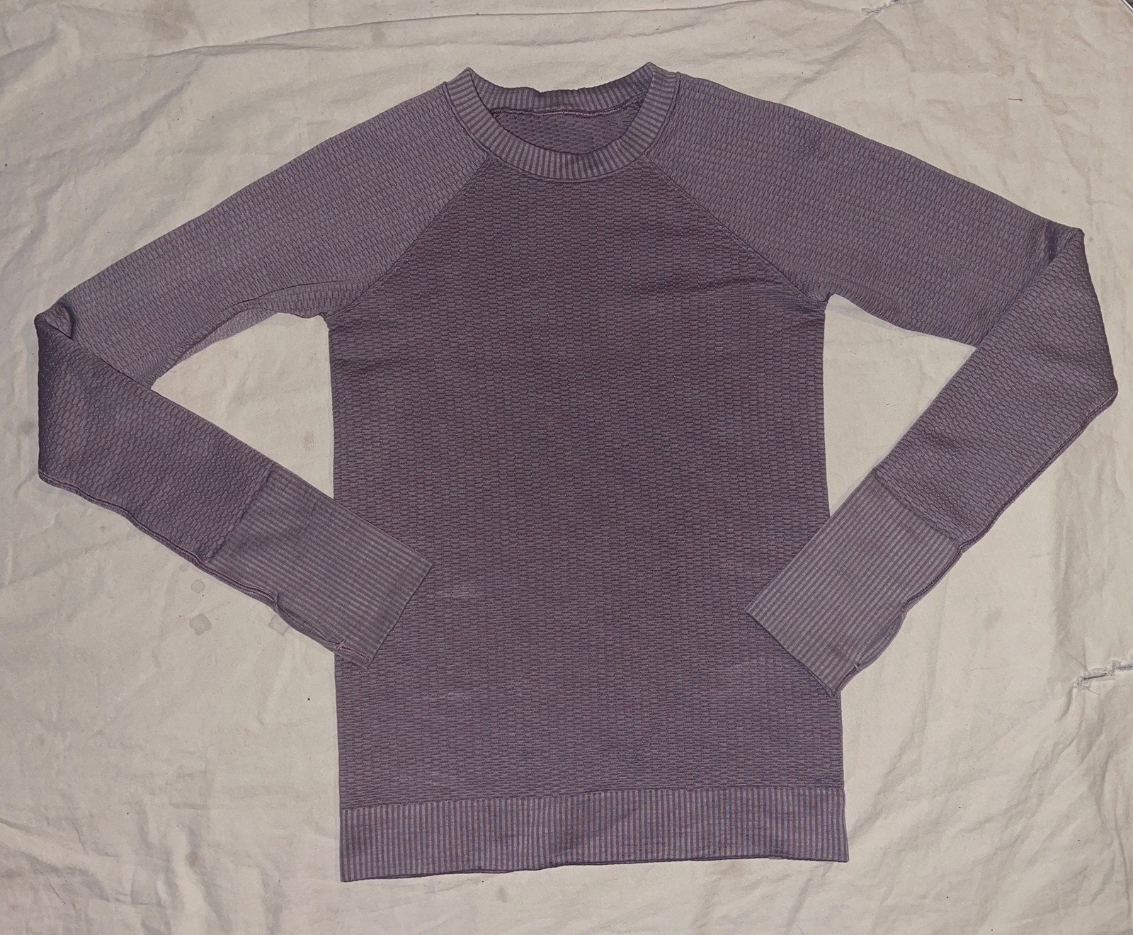 Lululemon Rest Less Pullover Textured Crew Bubble Dot Violet Purple Shirt Sz 4/6