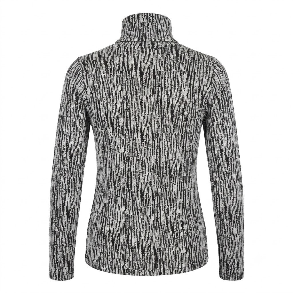 Athleta Flurry Elemental Turtleneck Shirt Black White Stripe Medium – CJ