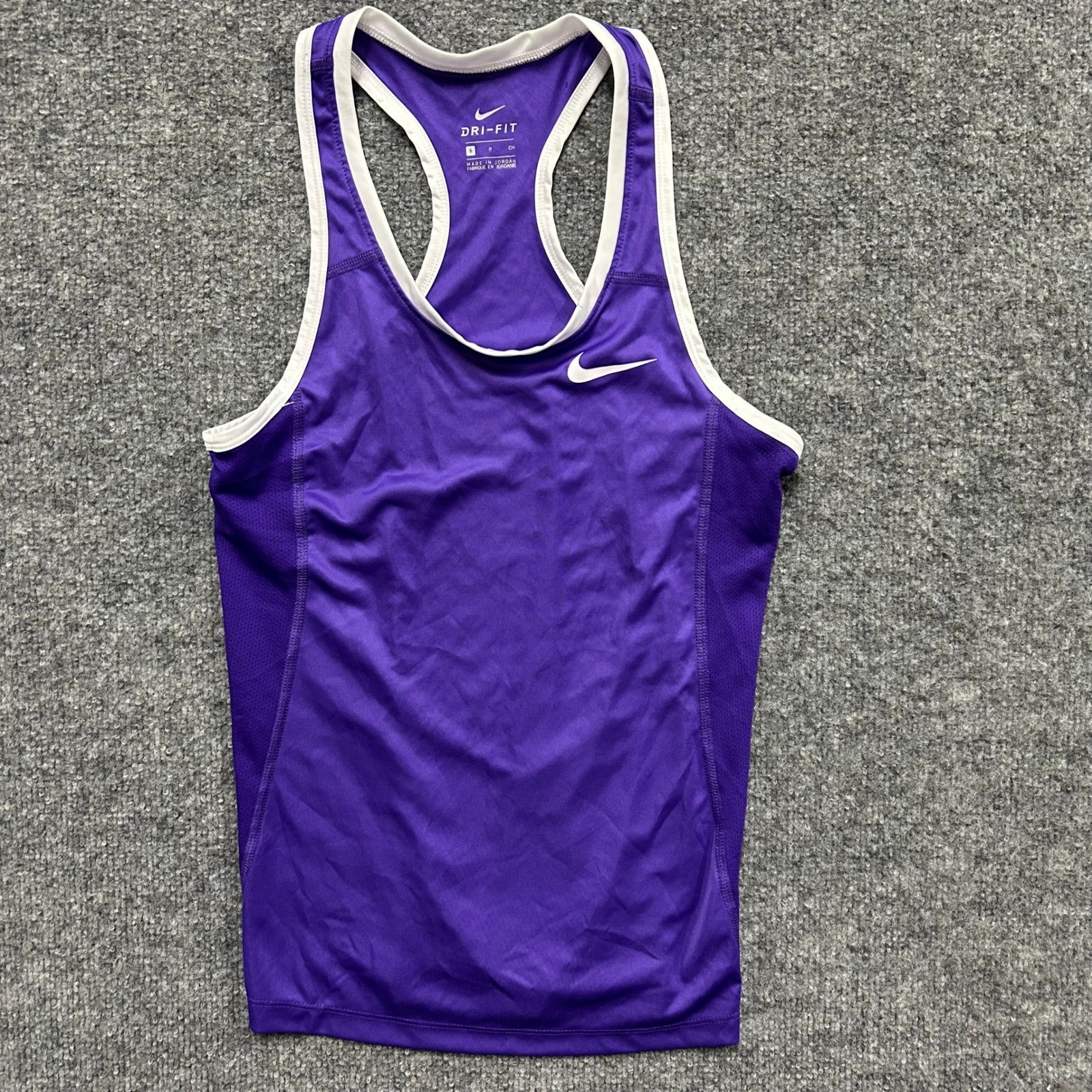 Nike Tank Top Womens Size S Purple Dri-Fit Racerback Mesh Panel Athletic Running