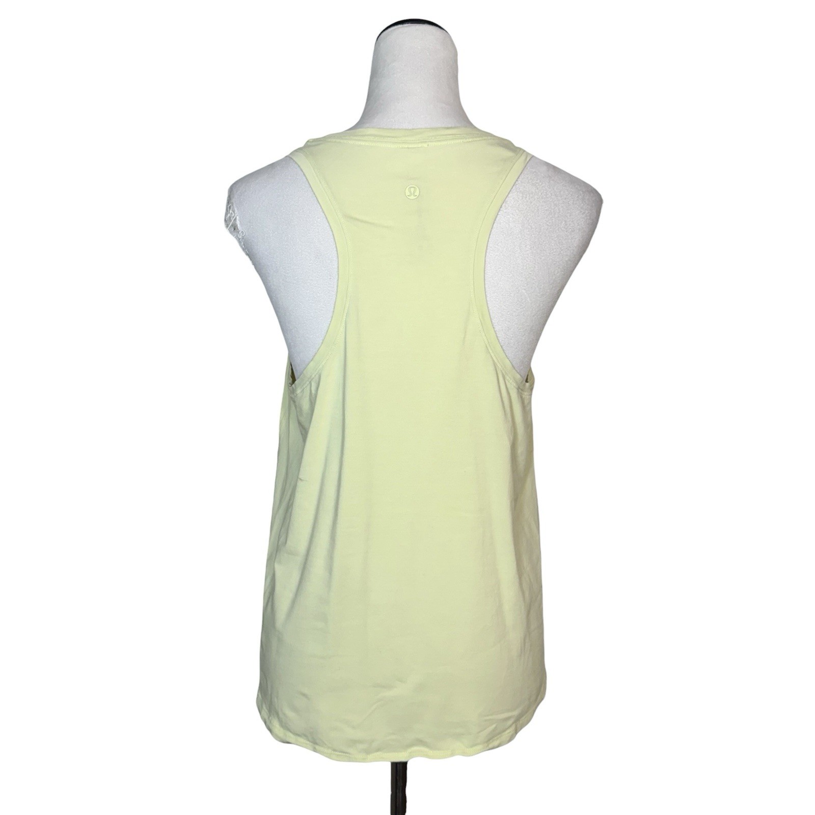 Lululemon Love Tank Top Size 10 Green Yellow Pima Cotton Gym Workout Yoga Run