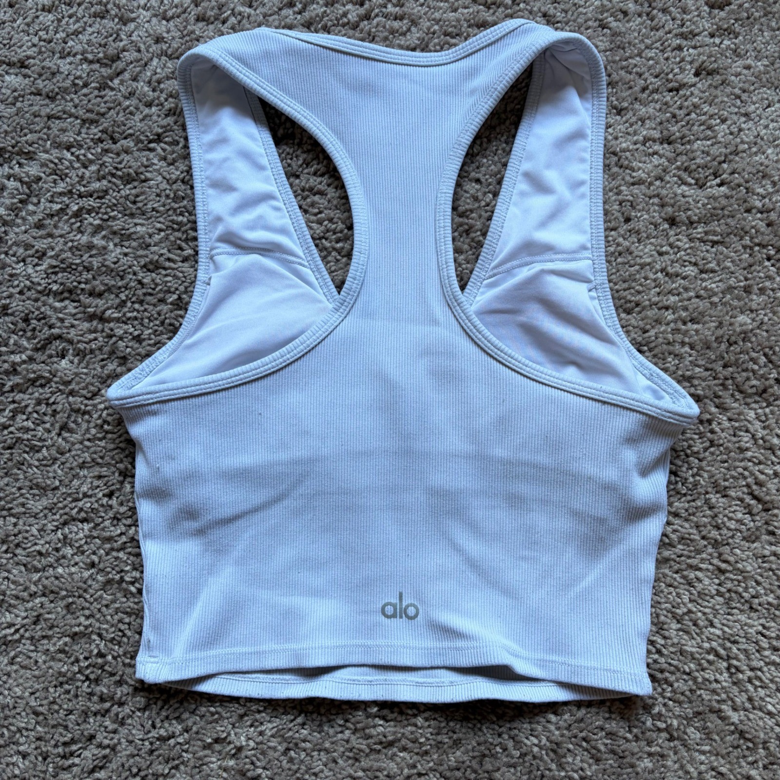 Alo White Bra Tank Top Size S
