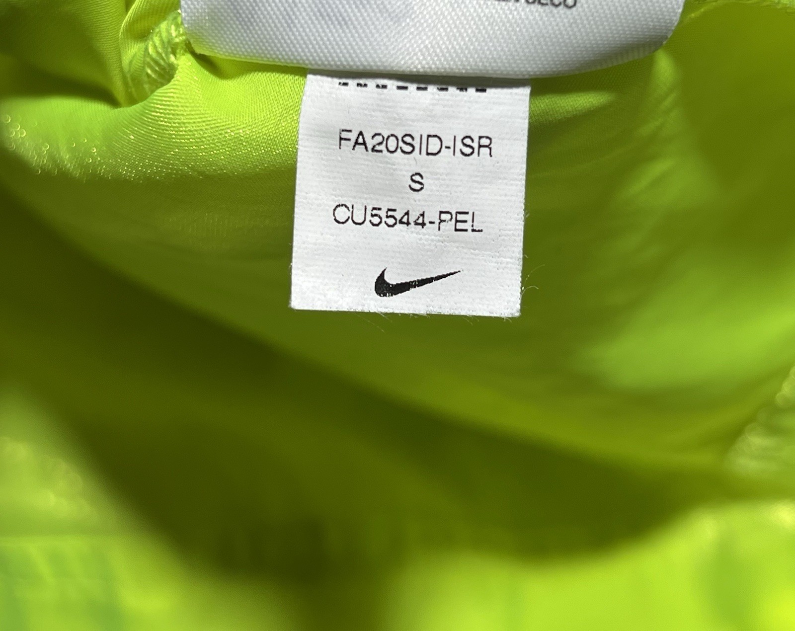 SAMPLE NIKE AIR COACH WMNS Fluorescent Yellow Size S Crop Fit CU5544-PEL