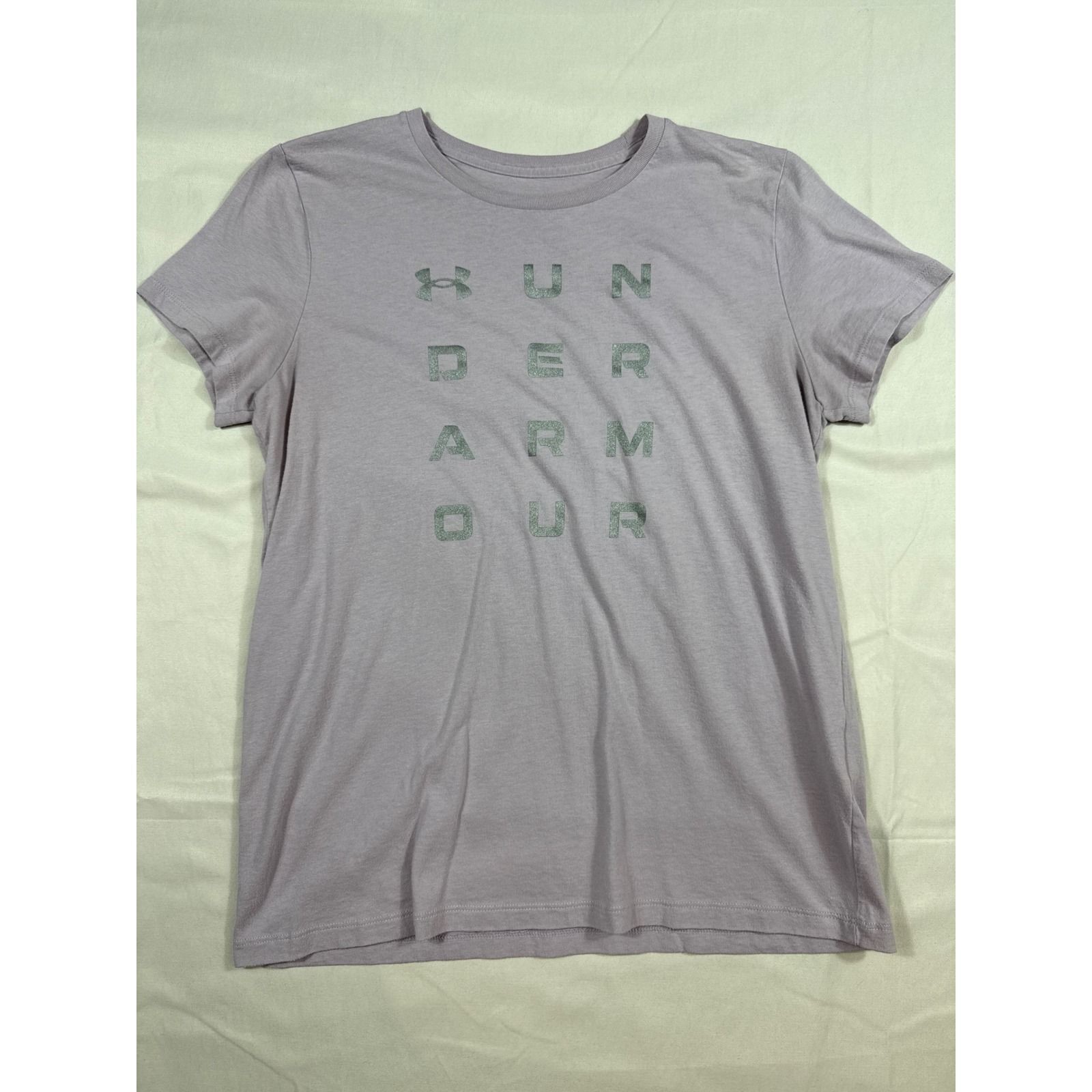 Under Armour Womens HeatGear Loose Fit Graphic T-Shirt Lavender Purple Large