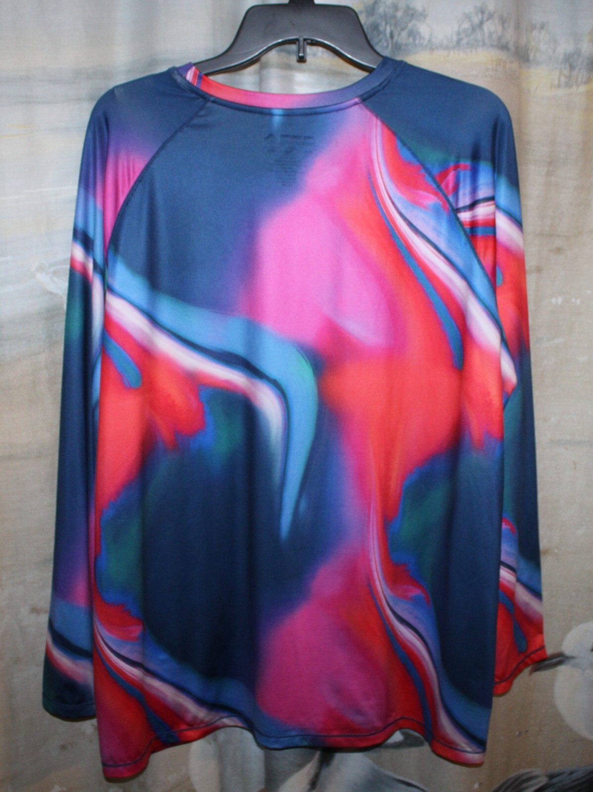 Reel Legends® KEEP-IT-COOL™ Multicolor Long Sleeve Stretch Shirt Top – Size XL