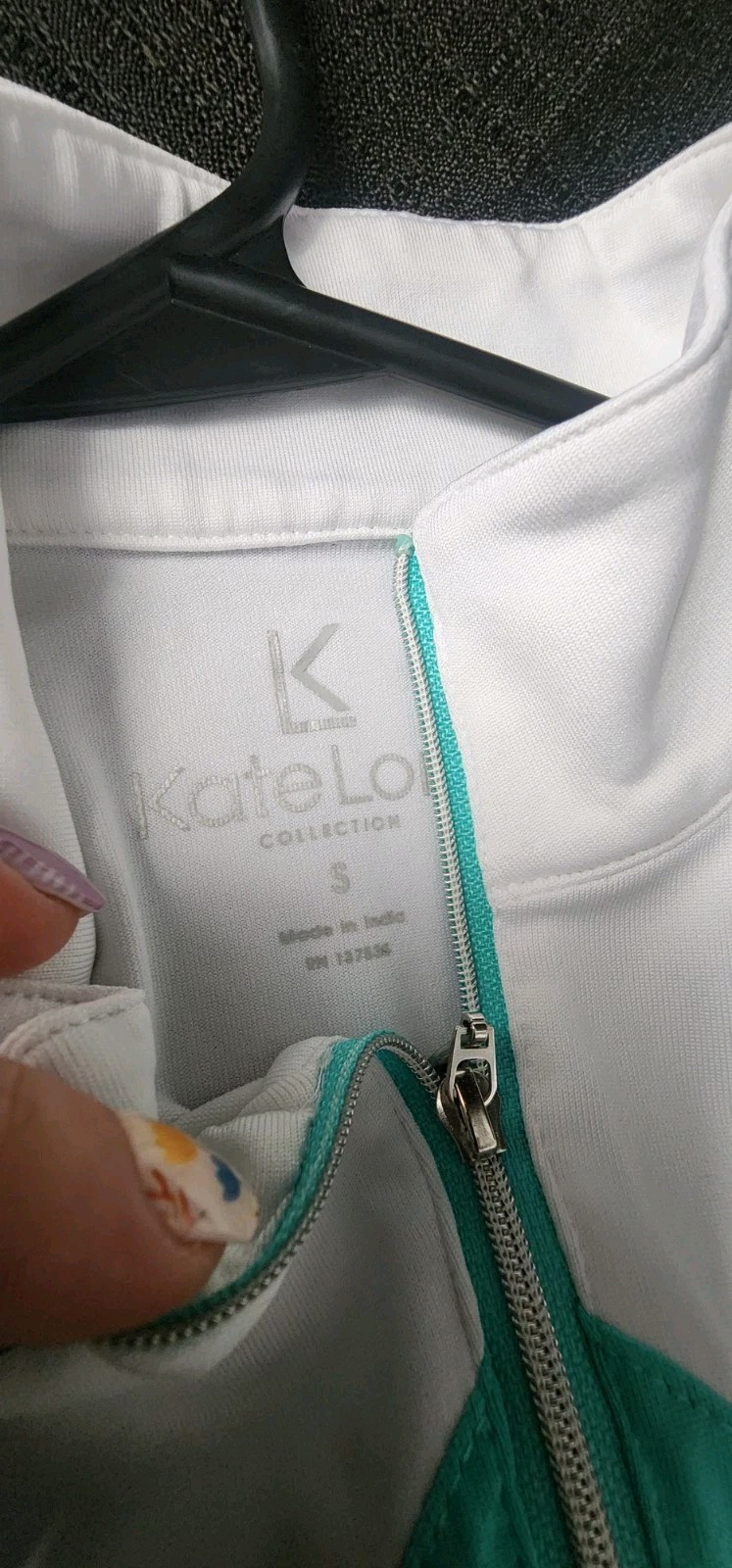 KATE LORD Small Performance Short Sleeve Shirt Golf Polo Active Zip Stretch NEW