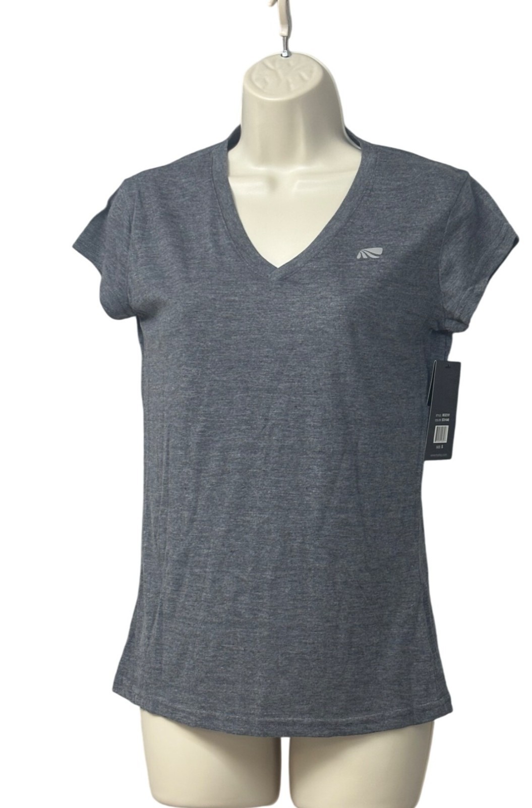 Marika Tek Dry-wik V-neck Performance Tee, Purple heather, Sz. S