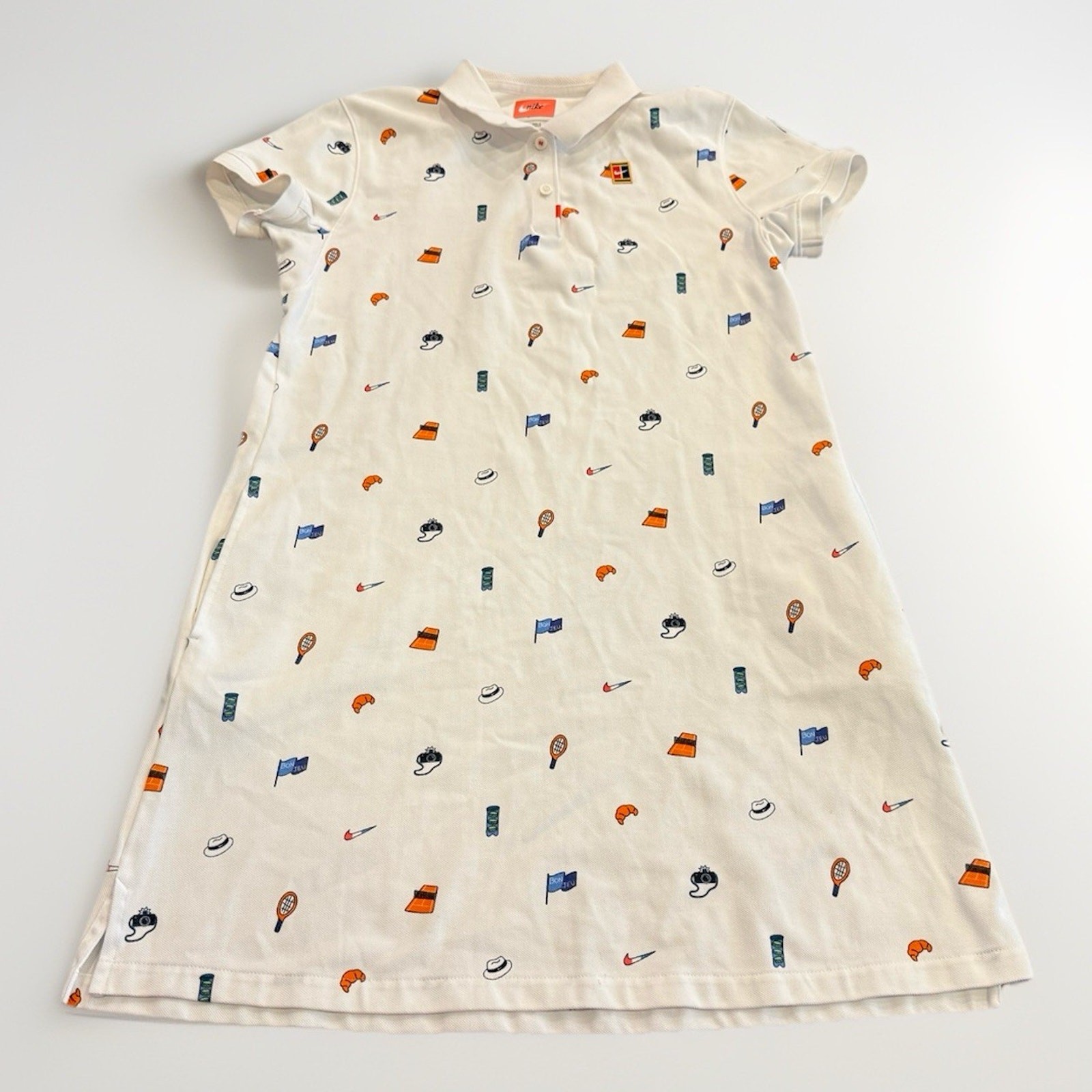 Nike The Nike Polo Court Printed Womens Tennis Polo Dress Size M CT2943-100
