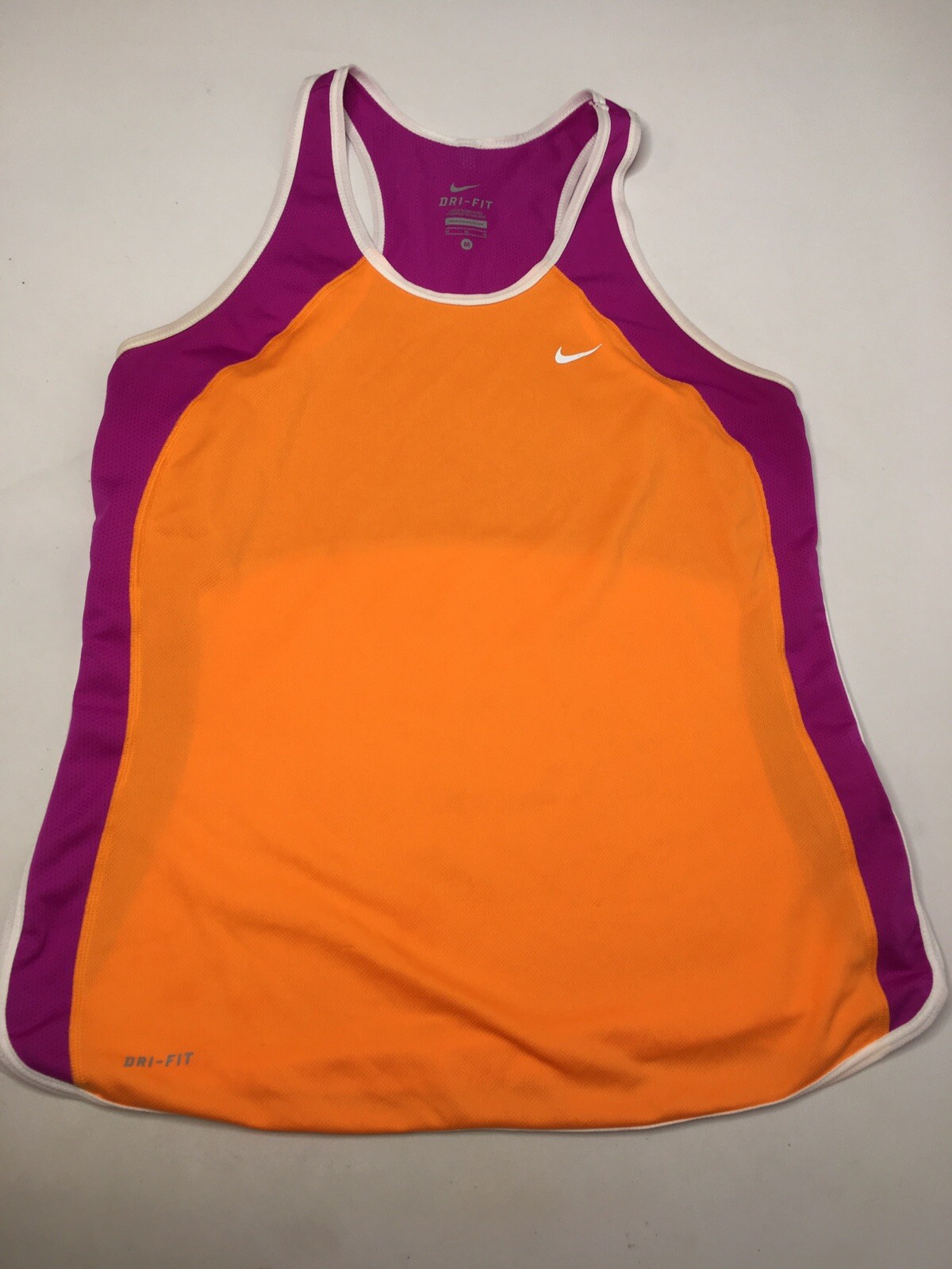 NIKE DRI FIT Workout Tank Activewear Top Women Size Medium Orange Purple
