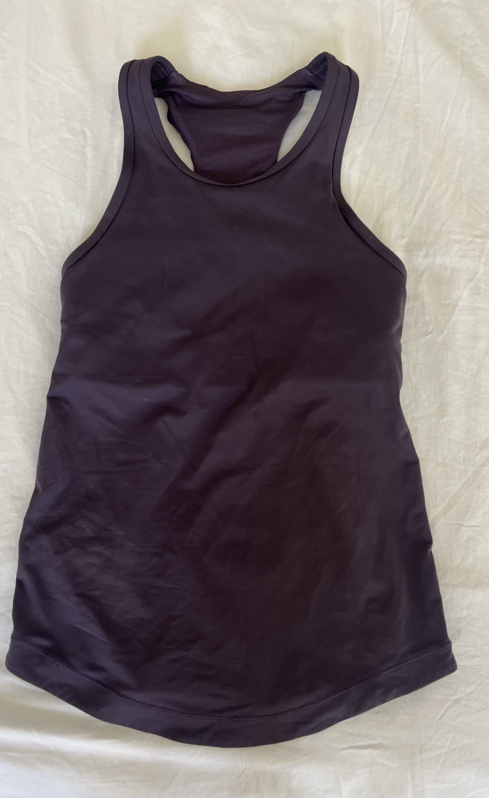 Lululemon Final Lap Tank Top Black currant purple Racerback Luxtreme Size 4