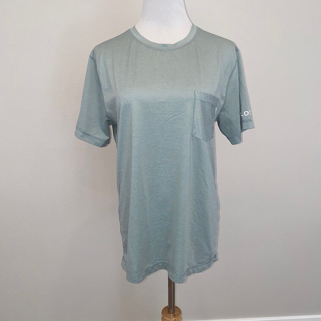 Vuori x Peloton T-Shirt Sea Glass Blue Performance S/S Athletic Shirt Unisex M/L
