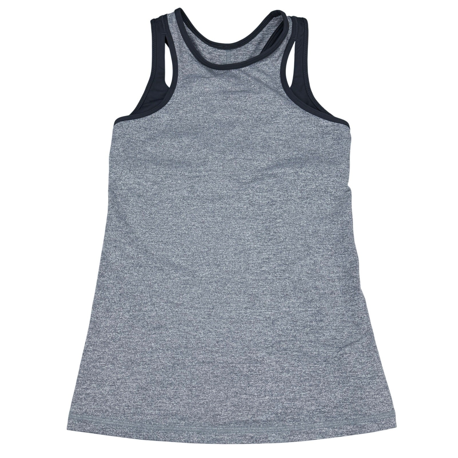 LULULEMON Inspiration Tank Sz 4 Heathered Slate / Deep Coal