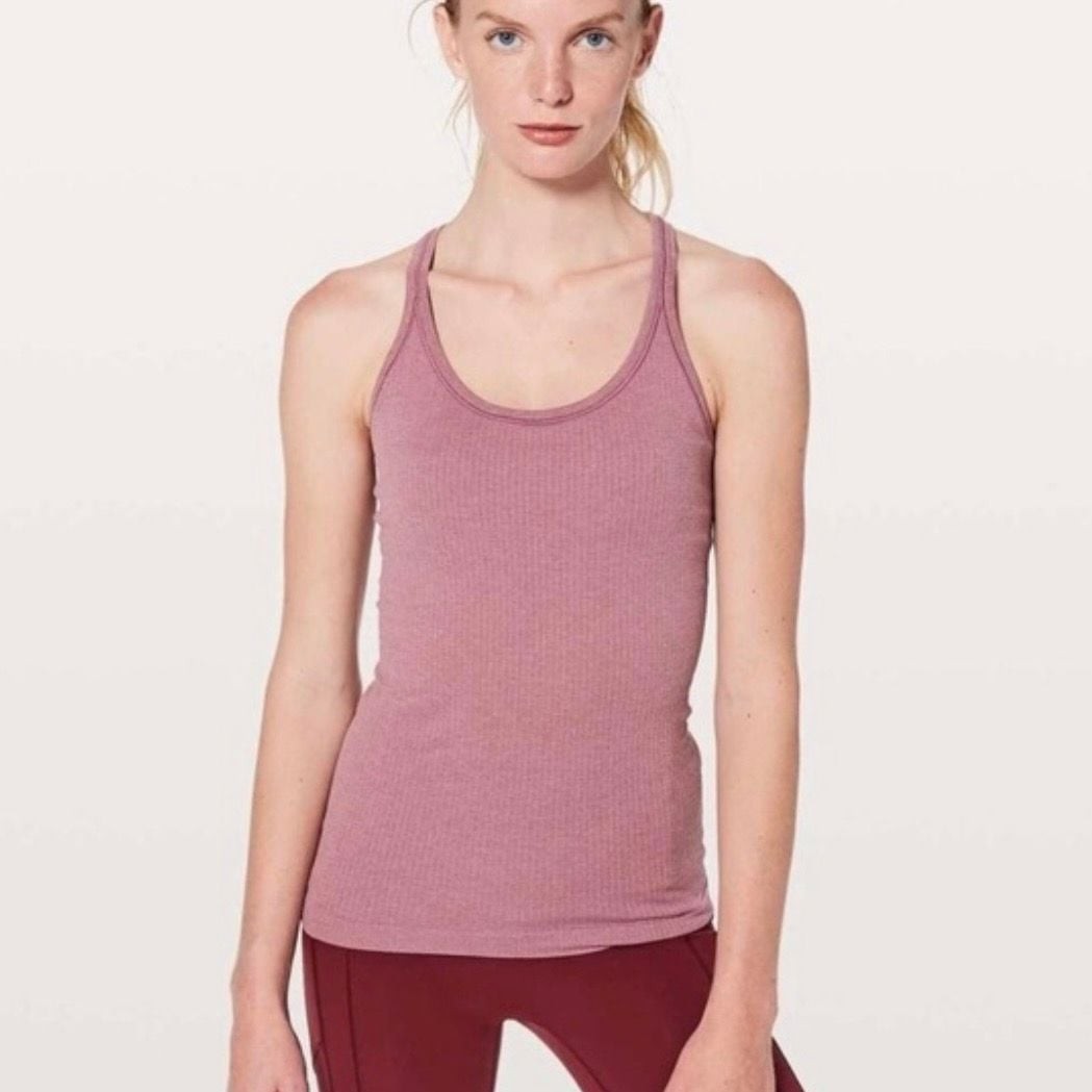 Lululemon EBB To Street Tank Il Moss Rose Pink Size 12