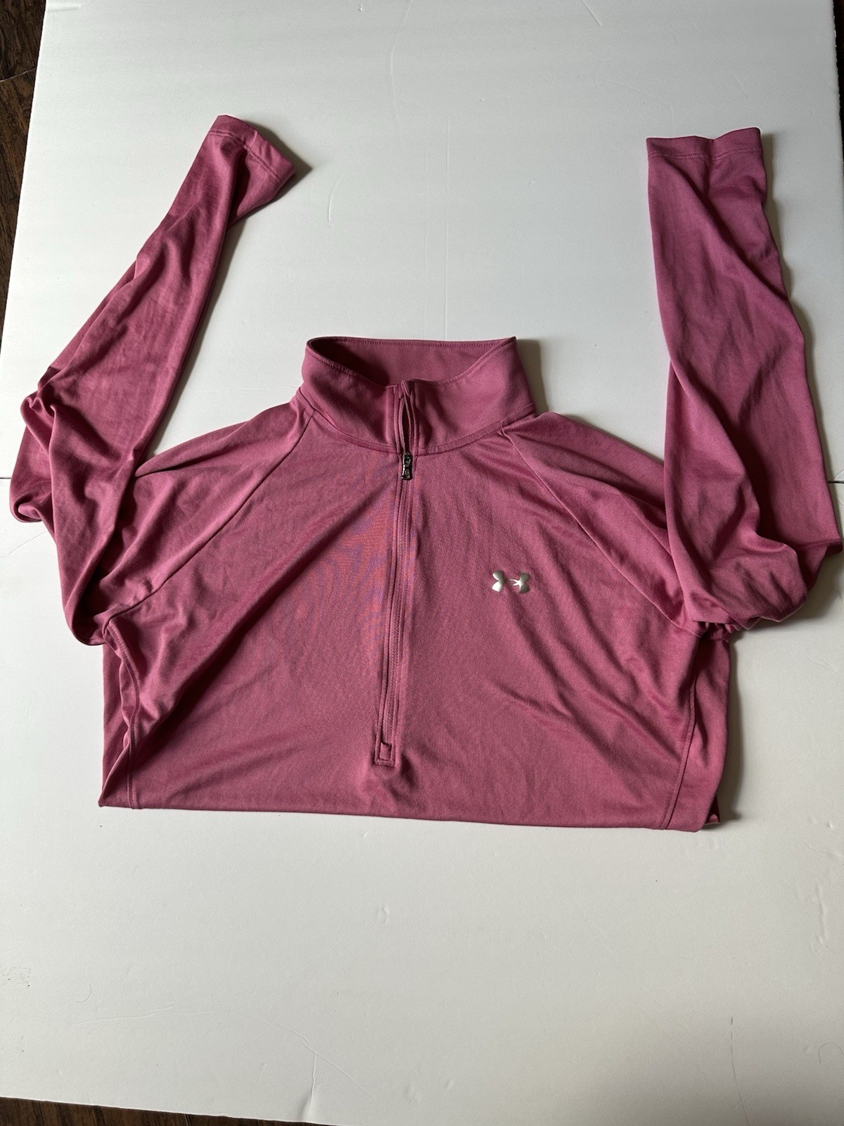 Under Armour HeatGear Women’s Pink XL 1/4 Zip Mock Neck Long Sleeve Pullover