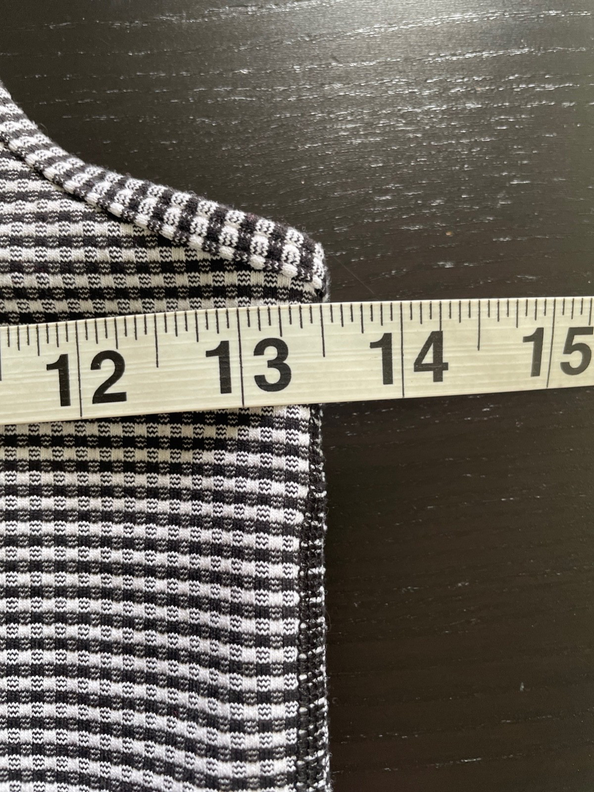 LULULEMON Cool Racerback Gingham Black White Check Tank Top No Size Tag