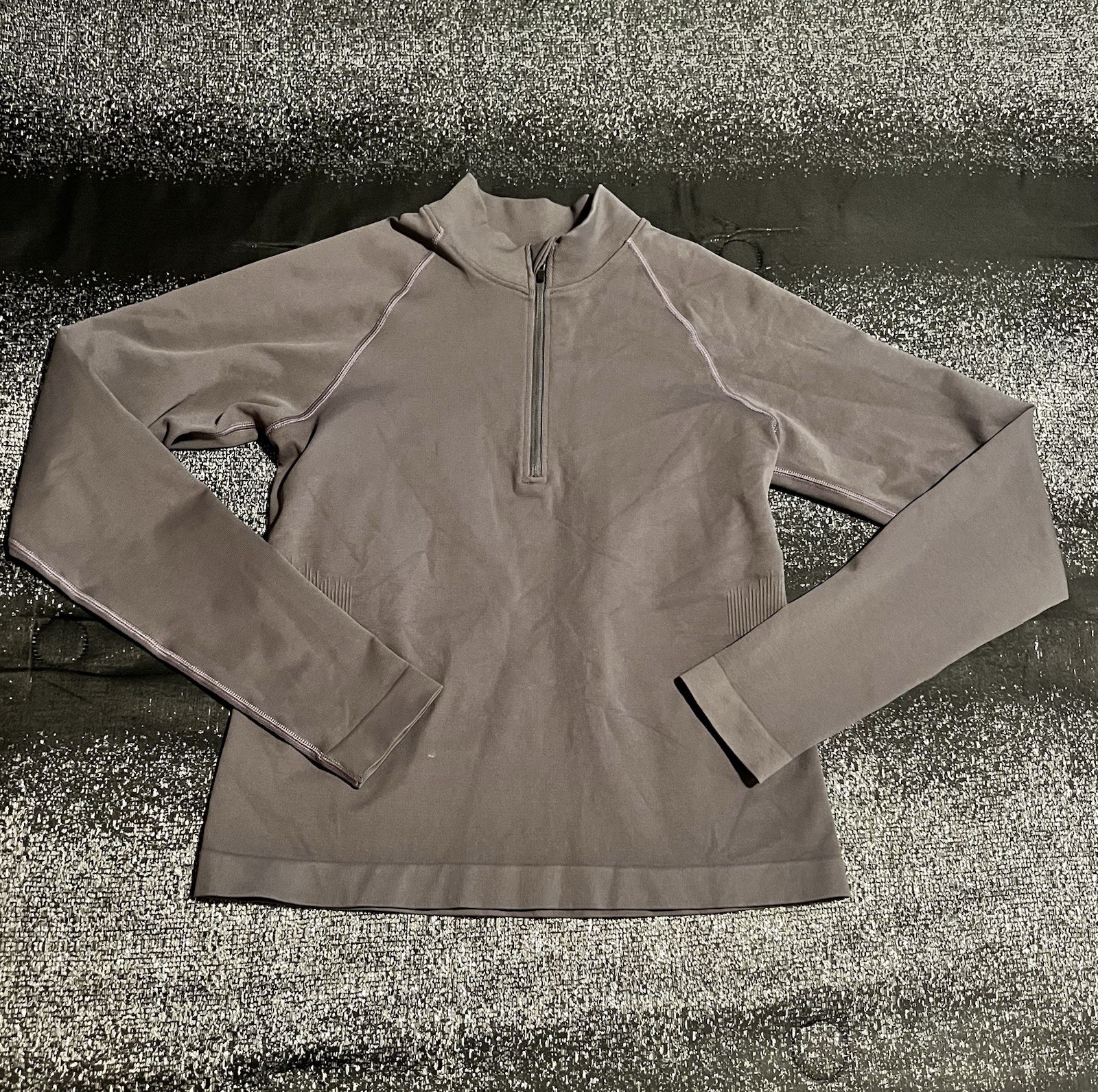 Womens large Gymshark 1/4 Zip Up Gray Long Sleeve Athletic Shirt