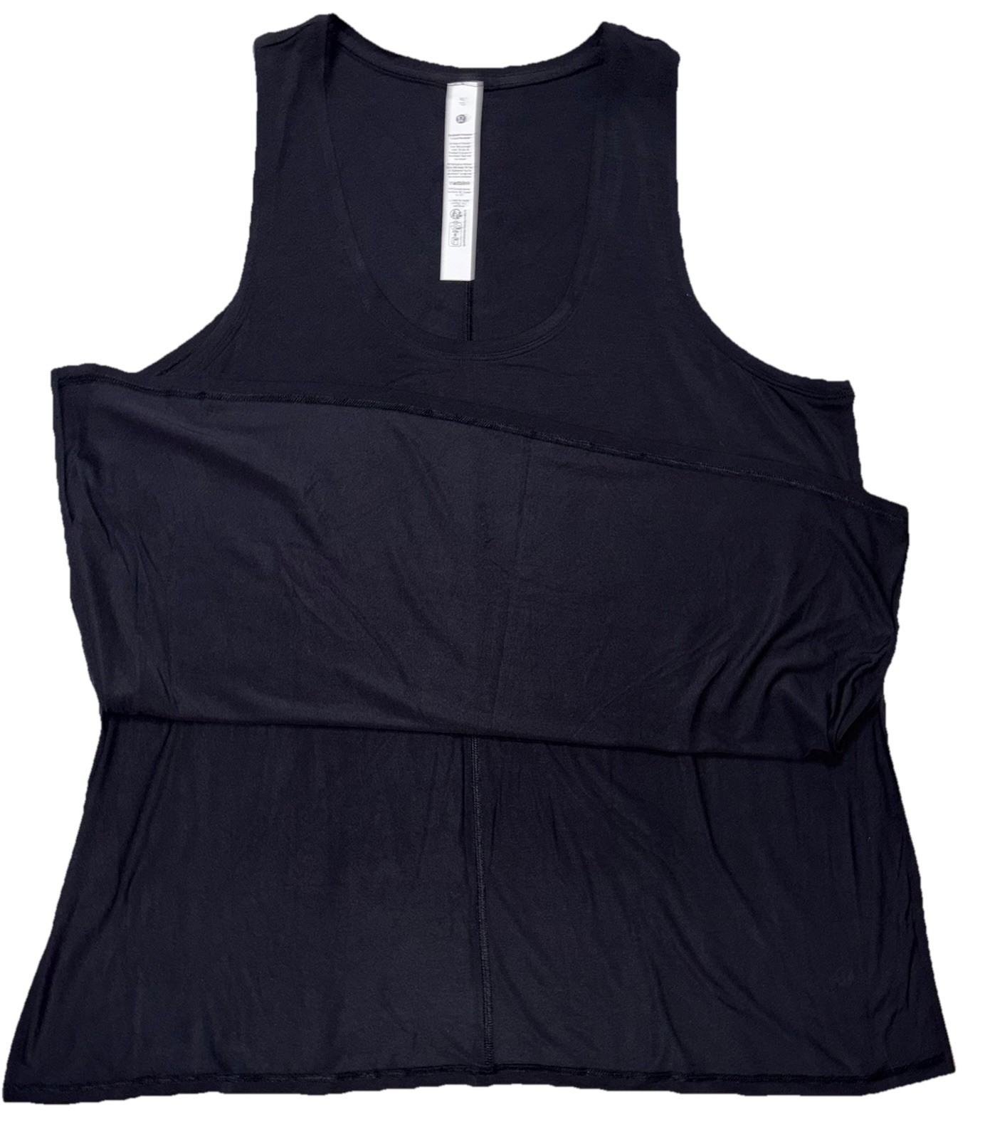 NWT🎀LULULEMON🎀XLARGE🎀MODAL SILK SIDE SPLIT TANK🎀4-WAY STRETCH🎀BLACK $58
