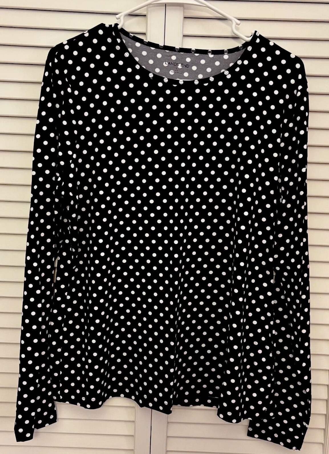 Lands End Women LARGE 14-16 REGULAR Rash Guard Swim Pool Beach TOP SPF50