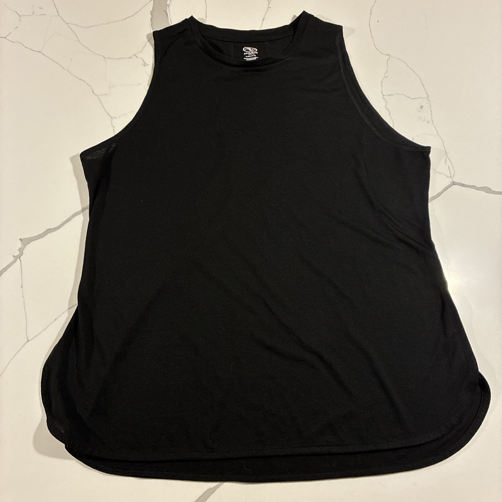 Athletic Works Women’s Xl Black Racerback Workout Tank Top Activewear Sheer