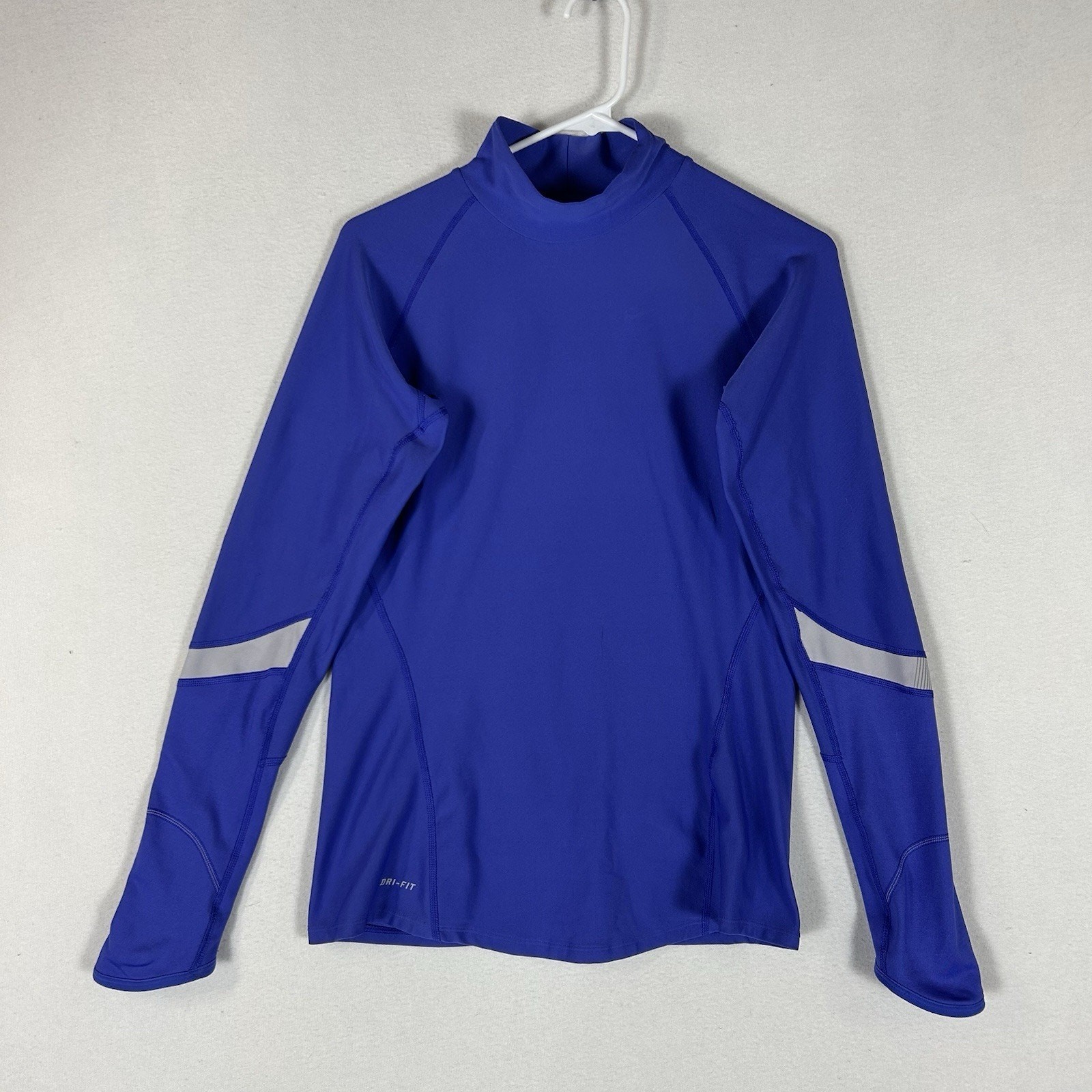 Nike Running Dri-Fit Activewear Shirt Womens Small Blue Compression Long Sleeve