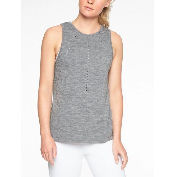 Athleta Foothill Athletic Perforated Tank Top Gray Women’s Size Small H14500