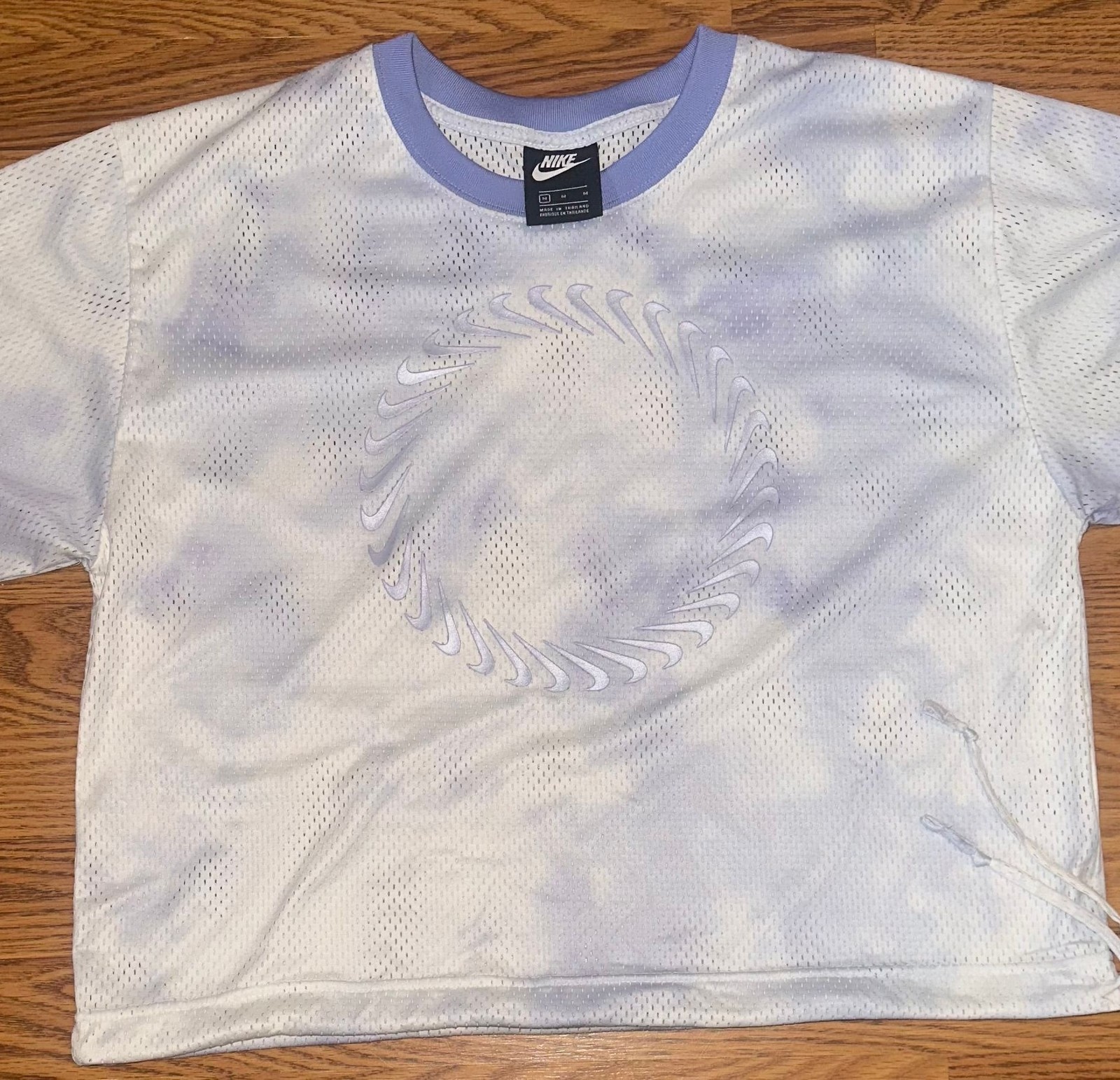 Nike Women’s Crop Top Sportswear Icon Clash Mesh Shirt Size Large Lavender