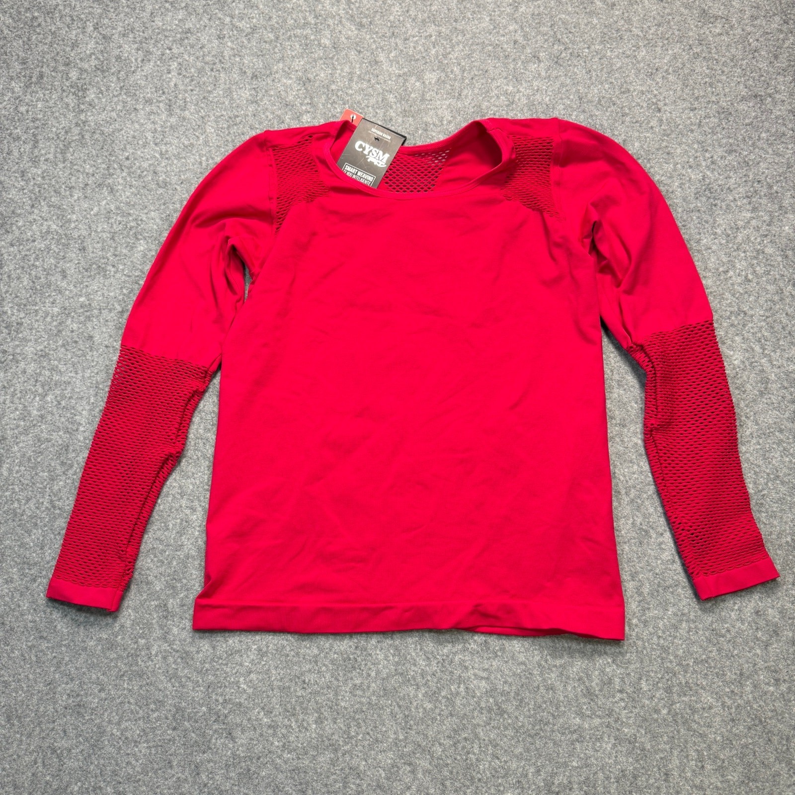 Women’s CYSM Fit Red Shape and Compression Athletic Athleisure Top Size XL NEW