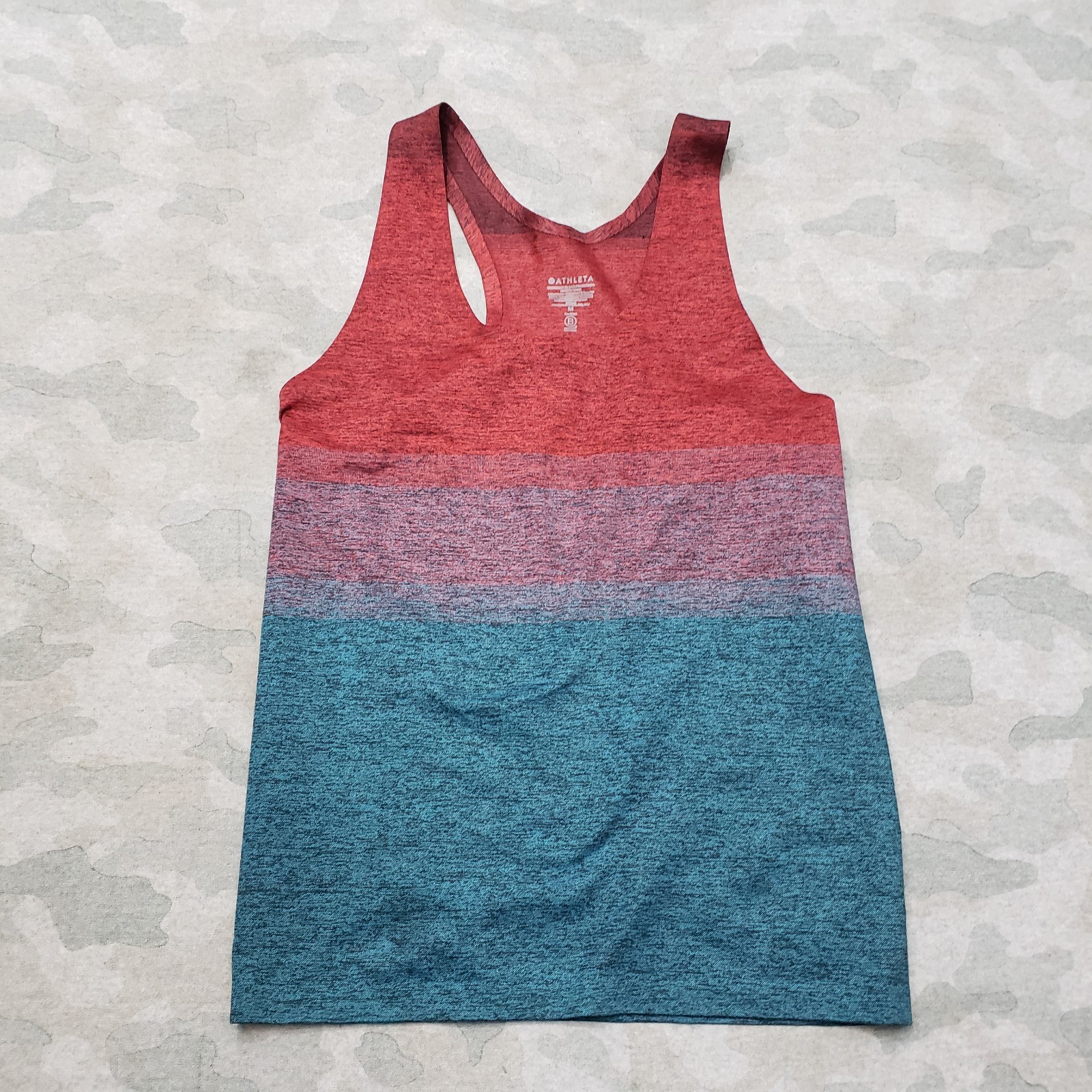 Athleta Tank Top Womens Medium Multicolor Sleeveless Gym Yoga Fitness Athletic