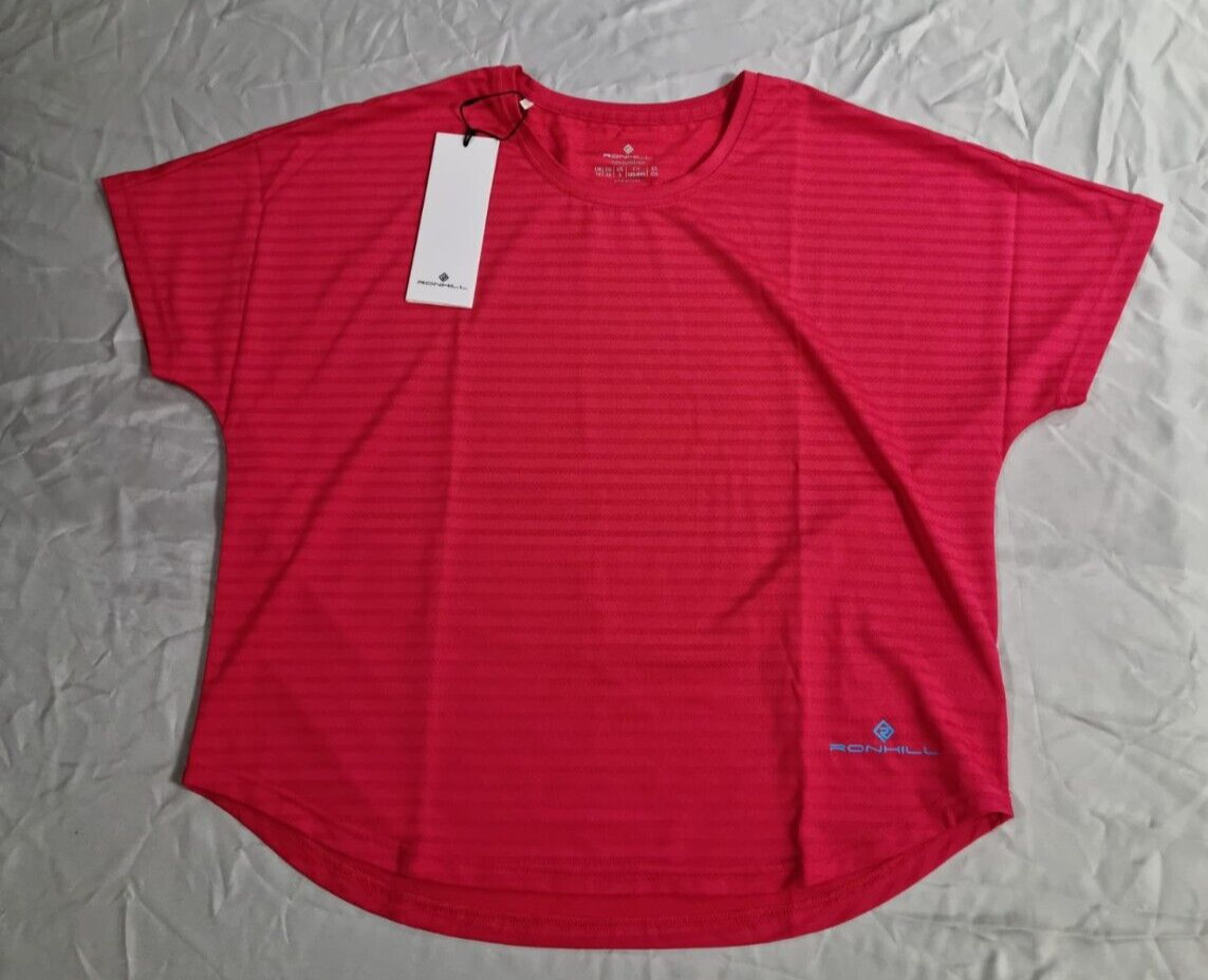 Ronhill Momentum Flow Running T-Shirt UK 10 RRP £ 50 Cherryade