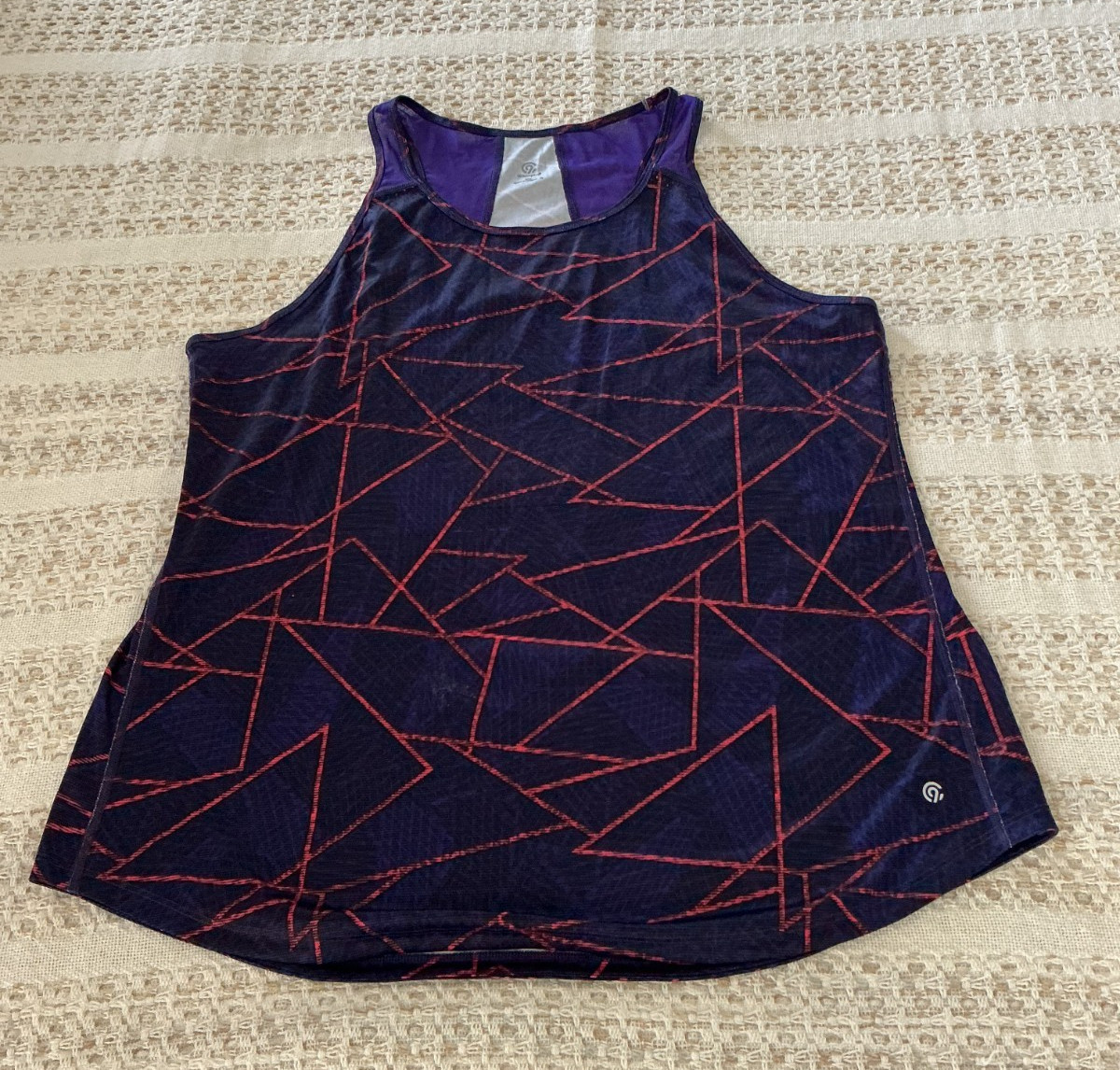 Champion C9 Racerback Tank Top Women’s XXL Purple/Black/Orange Geometric Design
