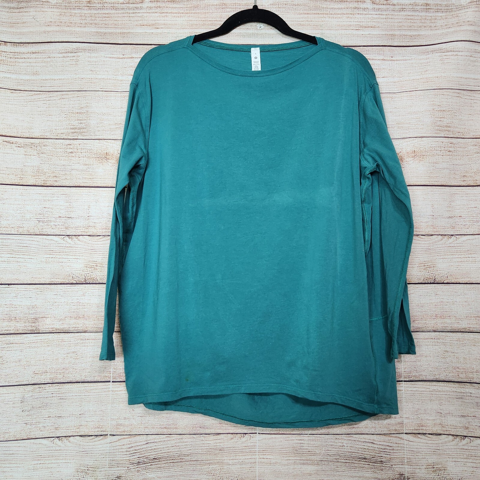 Patagonia Pima Cotton Long Sleeve Crew Base Layer Shirt Women’s Size 6
