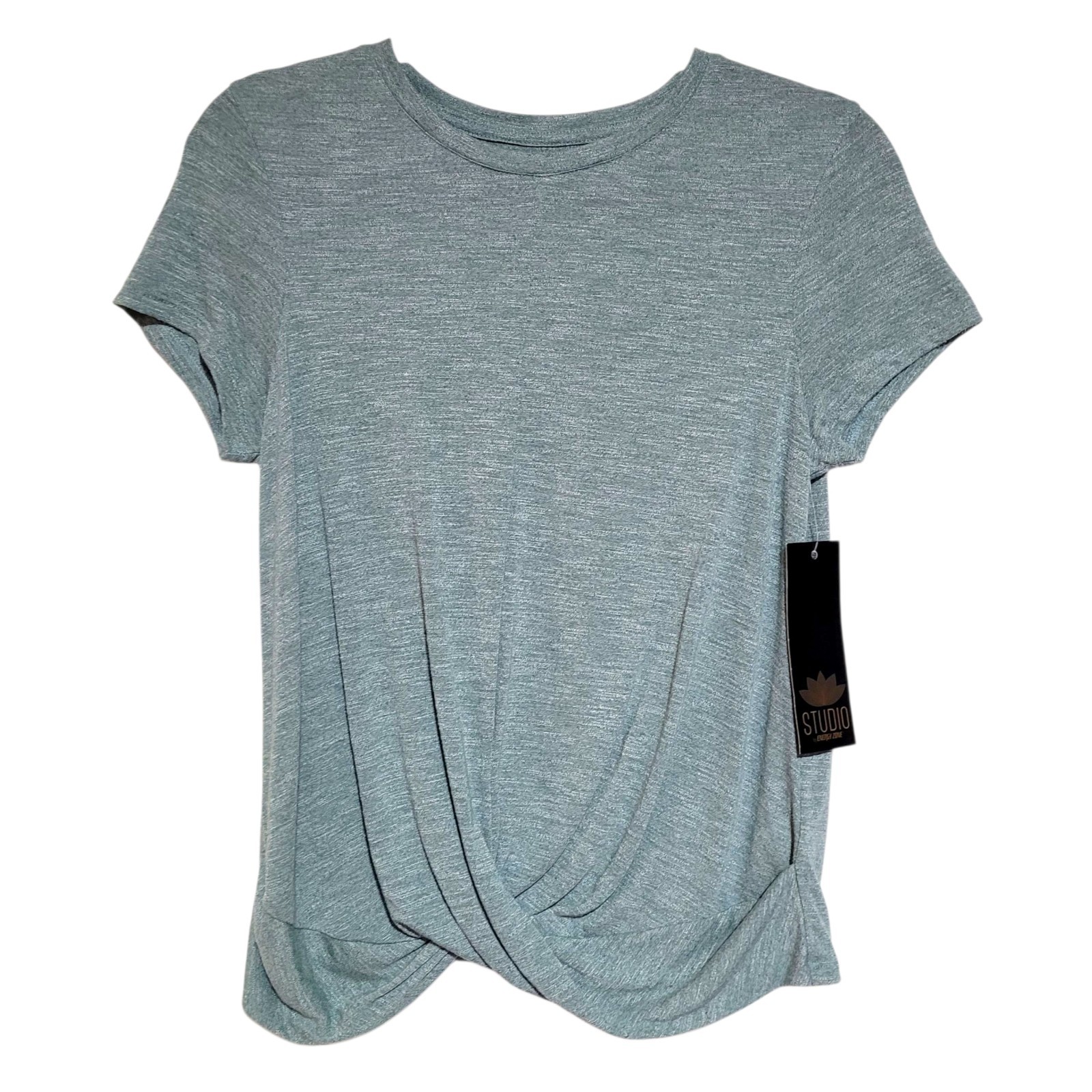 Studio By Energy Zone Athletic Twist-front Short Sleeve T-shirt Women’s Small