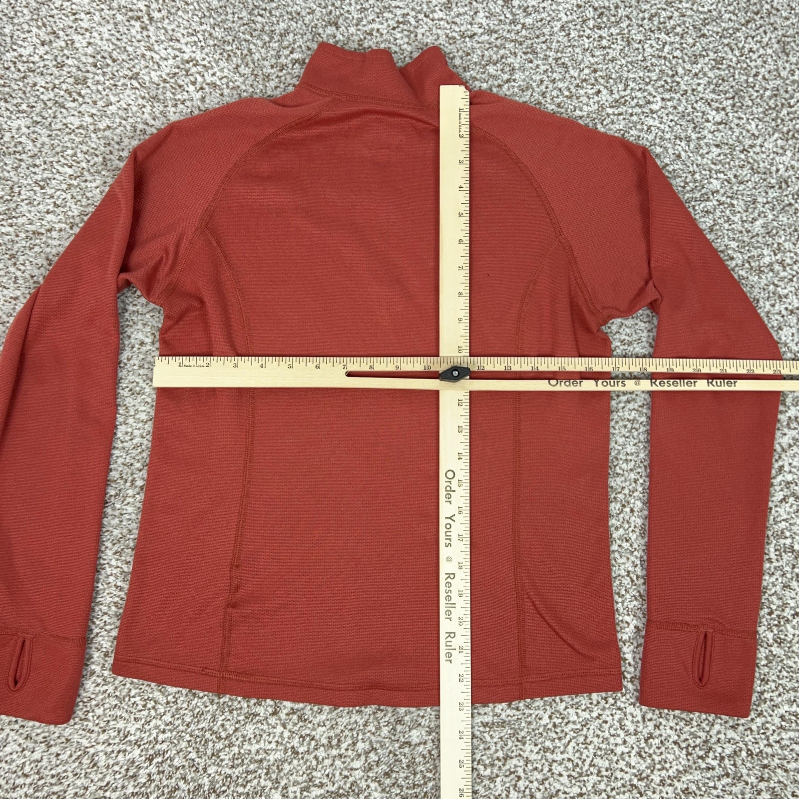 Carhartt Pullover Womens Medium Orange 1/4 Zip Thermal Base Layer Top Hiking