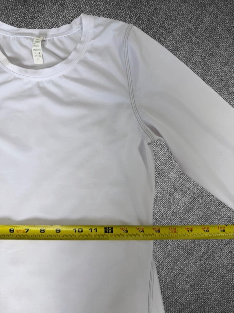 White Long Sleeve Performance Athletic Base Layer