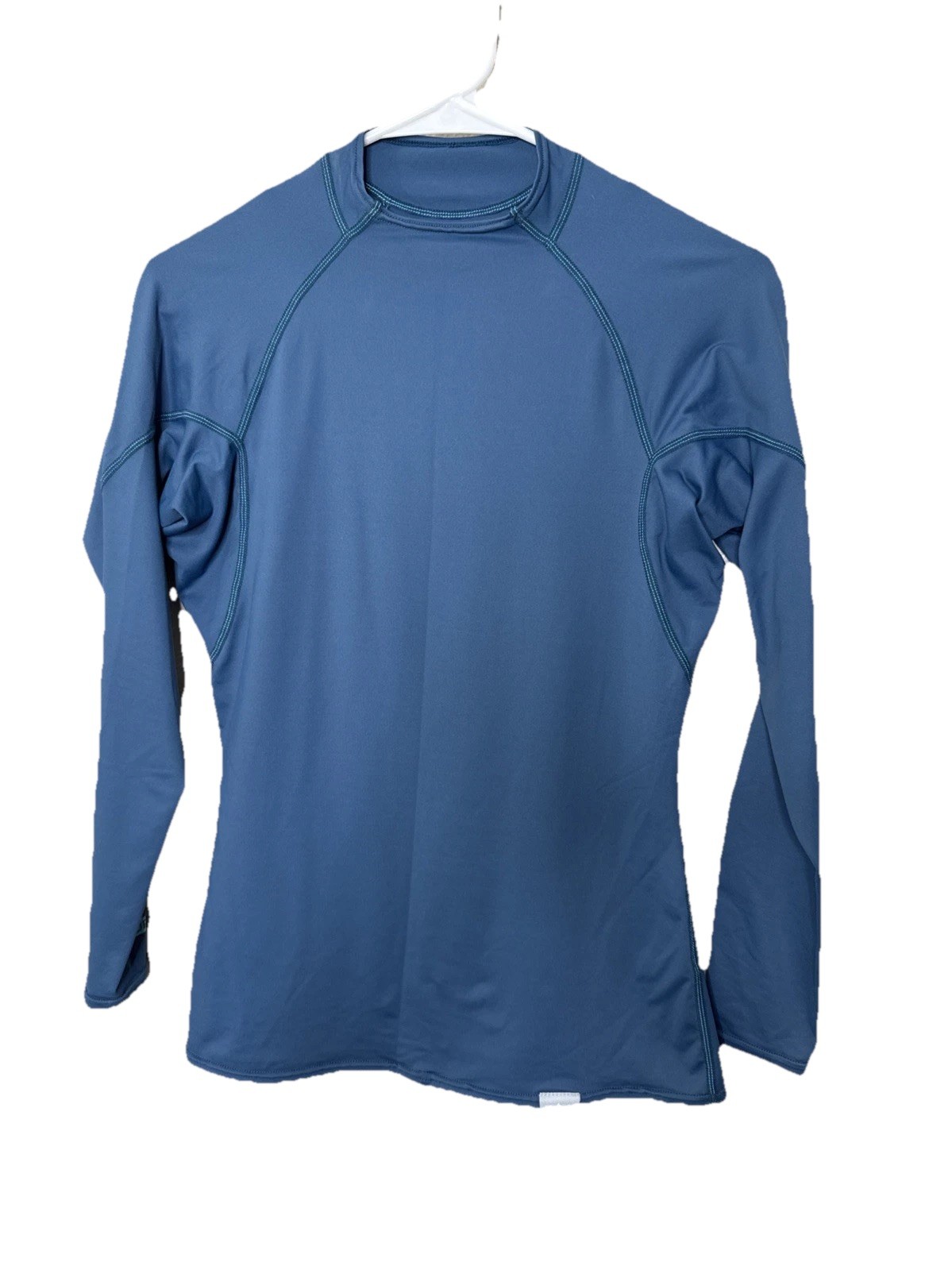 NRS M Sun T-Shirt Women’s UV Protection Long Sleeve UPF 50 Outdoor Blue Mock Nec