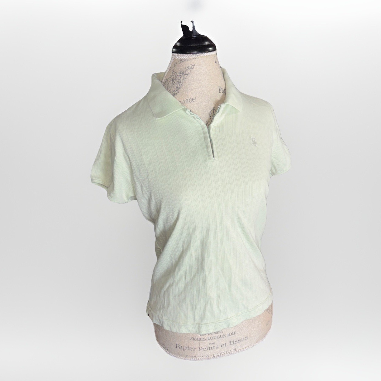 Nike Tennis Womens Size Medium Dri-FIT Cap Sleeve Collared Top in Mint Green