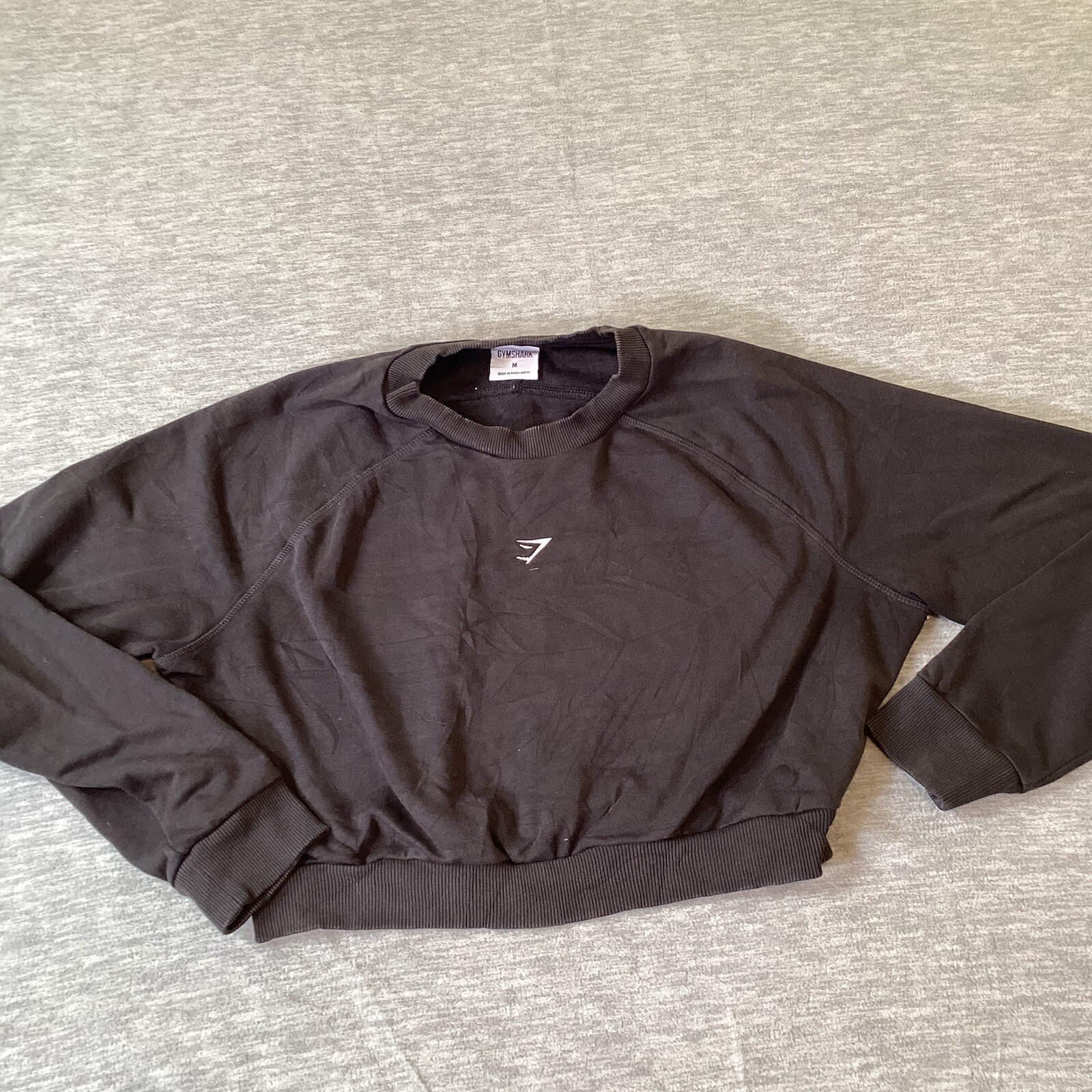Gymshark Shirt Sz M Women Sweatshirt Exercise Fitness Athlesiure Crop Top