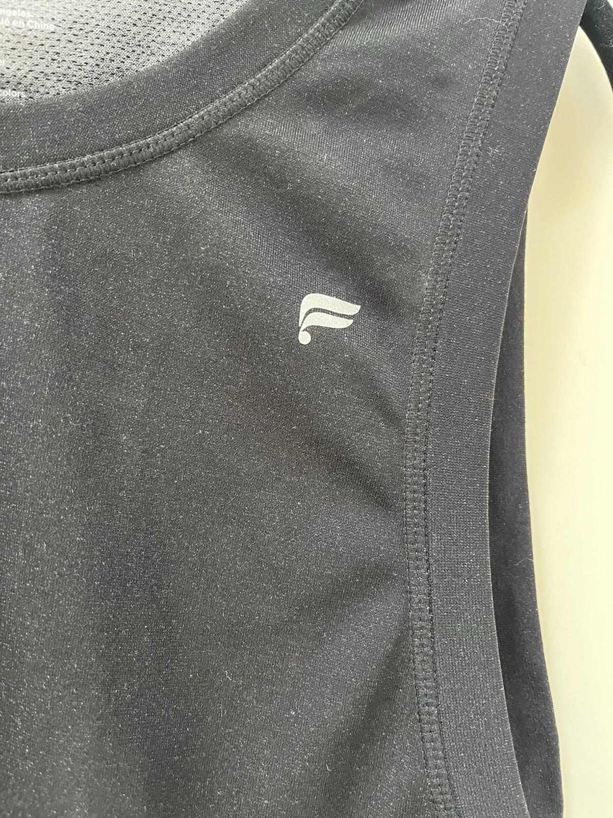 Fabletics Men’s Black Mesh Breathable Sleeveless Tank Top Round Neck L