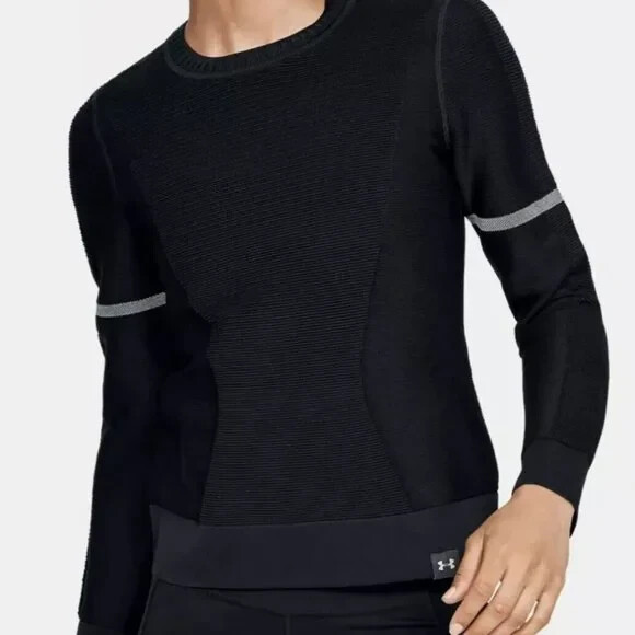 Under Armour Intelliknit Phantom Black Cold Weather Running Sweater 1344424 Sz.S