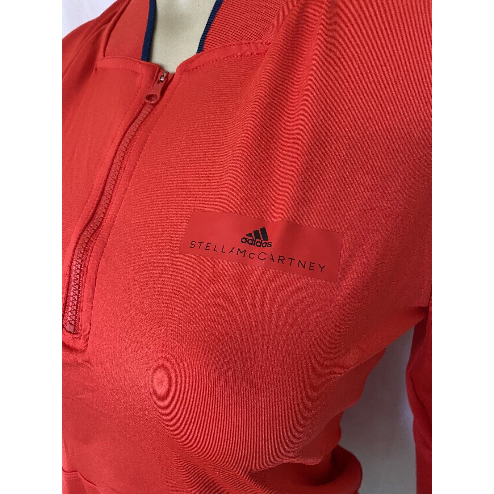 Adidas Stella McCartney Barricade 3/4 Sleeve Tennis Tee T Shirt Top Red Slim S