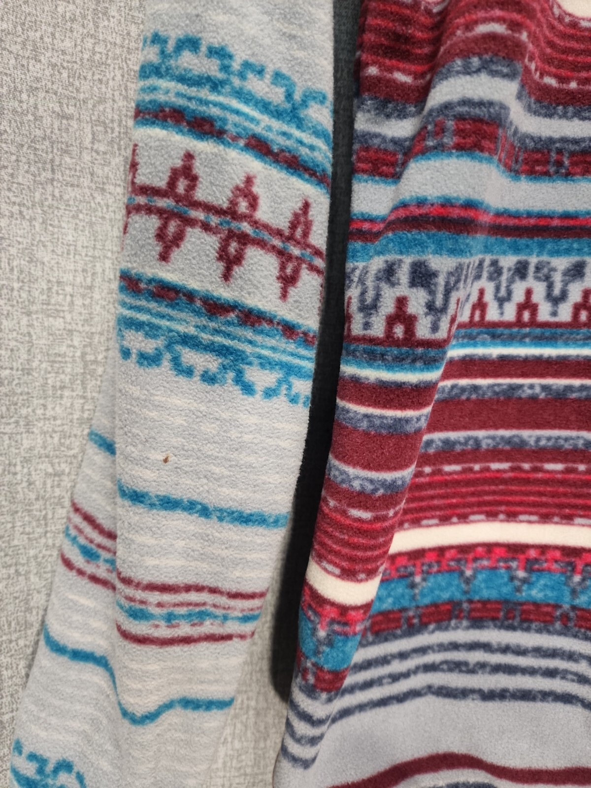 Columbia Mountain Side Fleece Pullover Large Zippered Pocket Aztec Womens B88