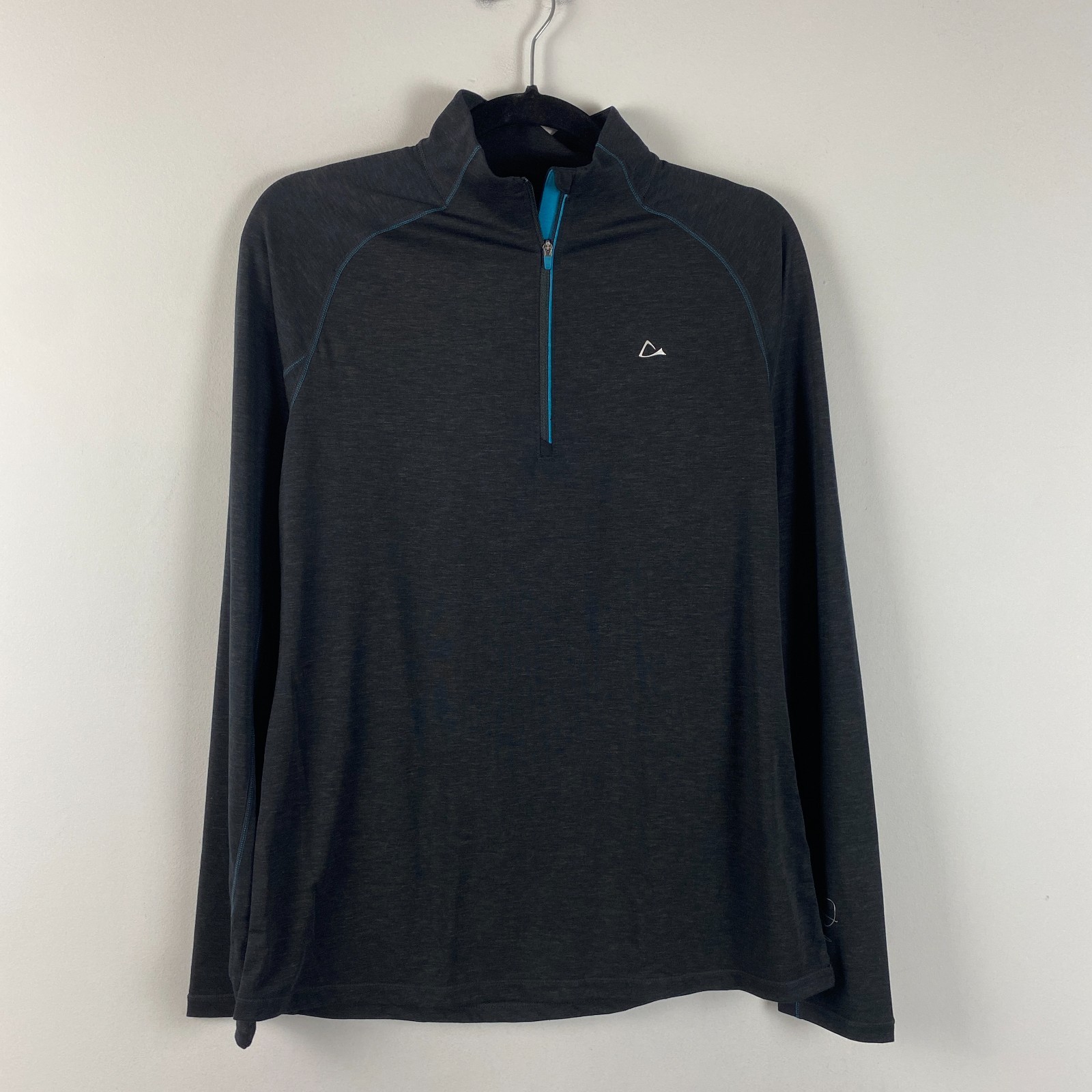 Paradox Merino Blend 1/4 Zip Pullover Shirt Womens Large Black Dri Release