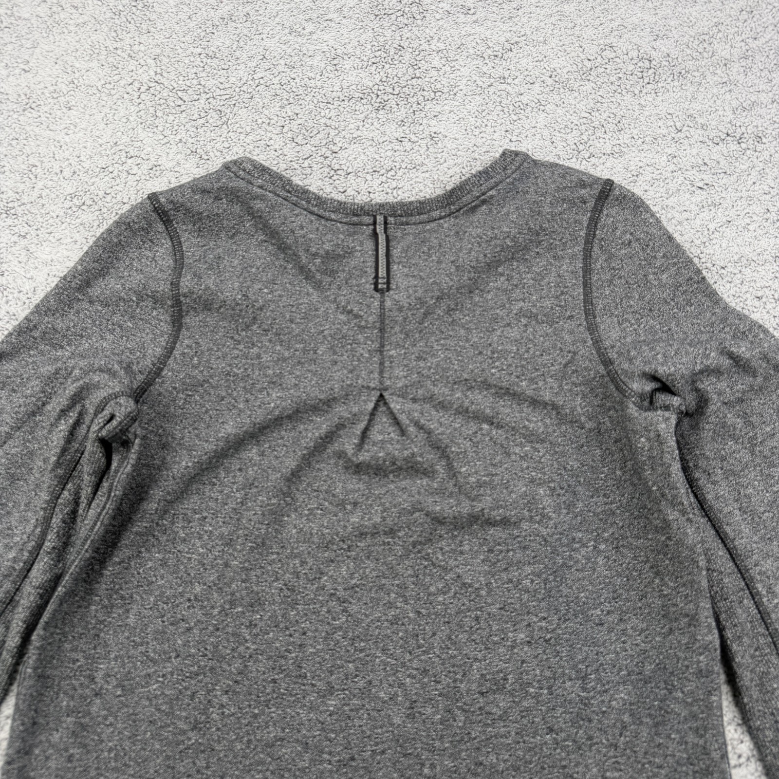 Lululemon Exhalation Pullover Sweatshirt Womens 4 Charcoal French Terry Pocket