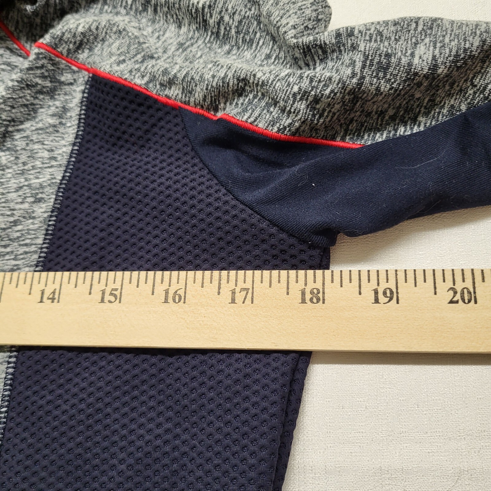 Athleta Half Zip Top Running Wild Small Gray Colorblock Performance Mock Neck