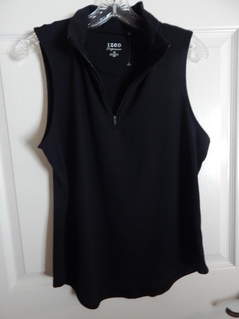 IZOD Performance Women’s Black Sleeveless Activewear Top (L)