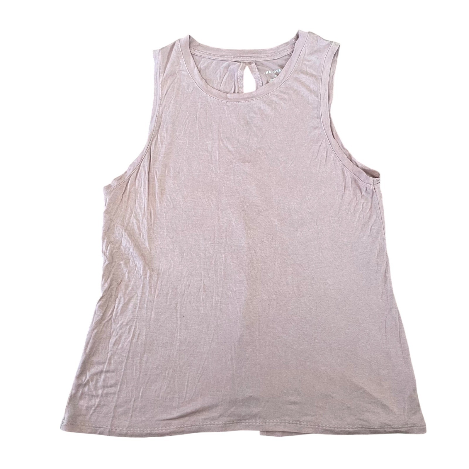 Halogen Blush Pink Women’s Medium Athletic Keyhole Back Tank Top Rayon Light